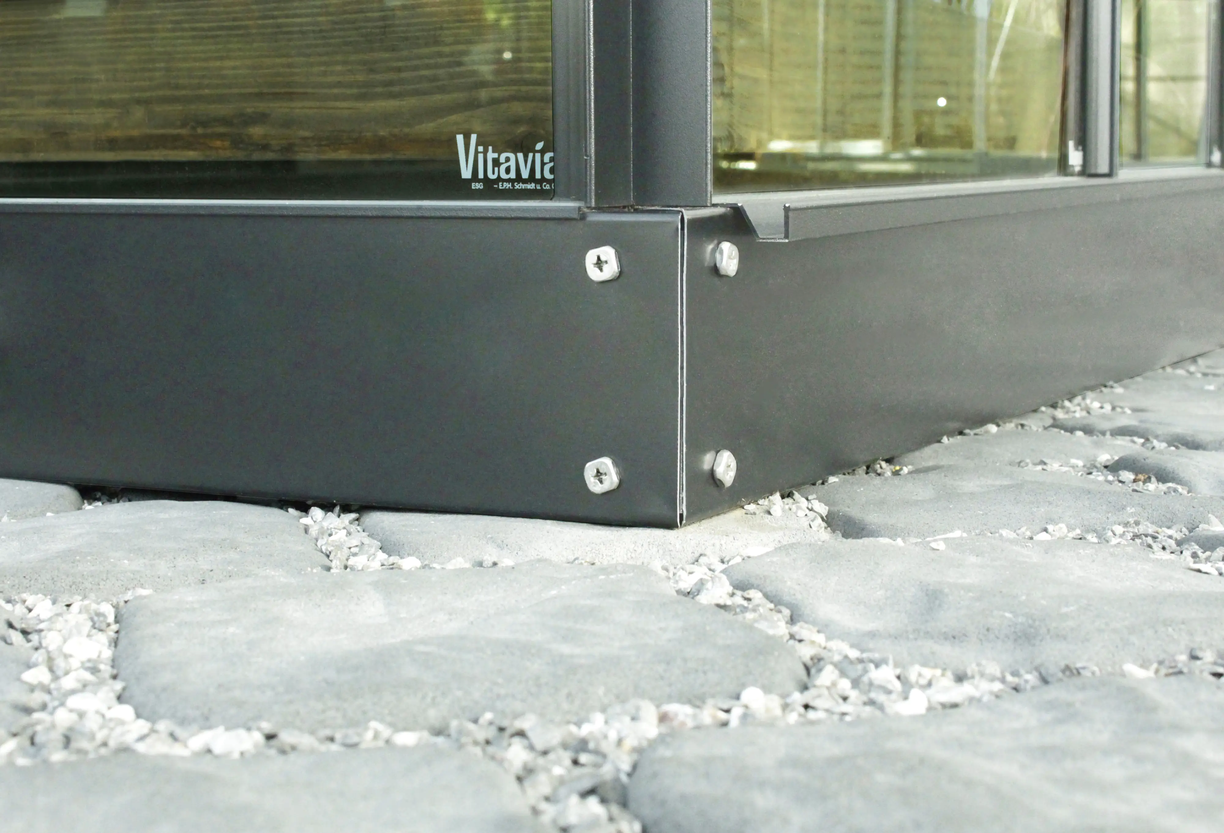 5703774304460 Vitavia Fundamentrahmen 6200 192 x 317 cm schwarz 12,5 cm hoch