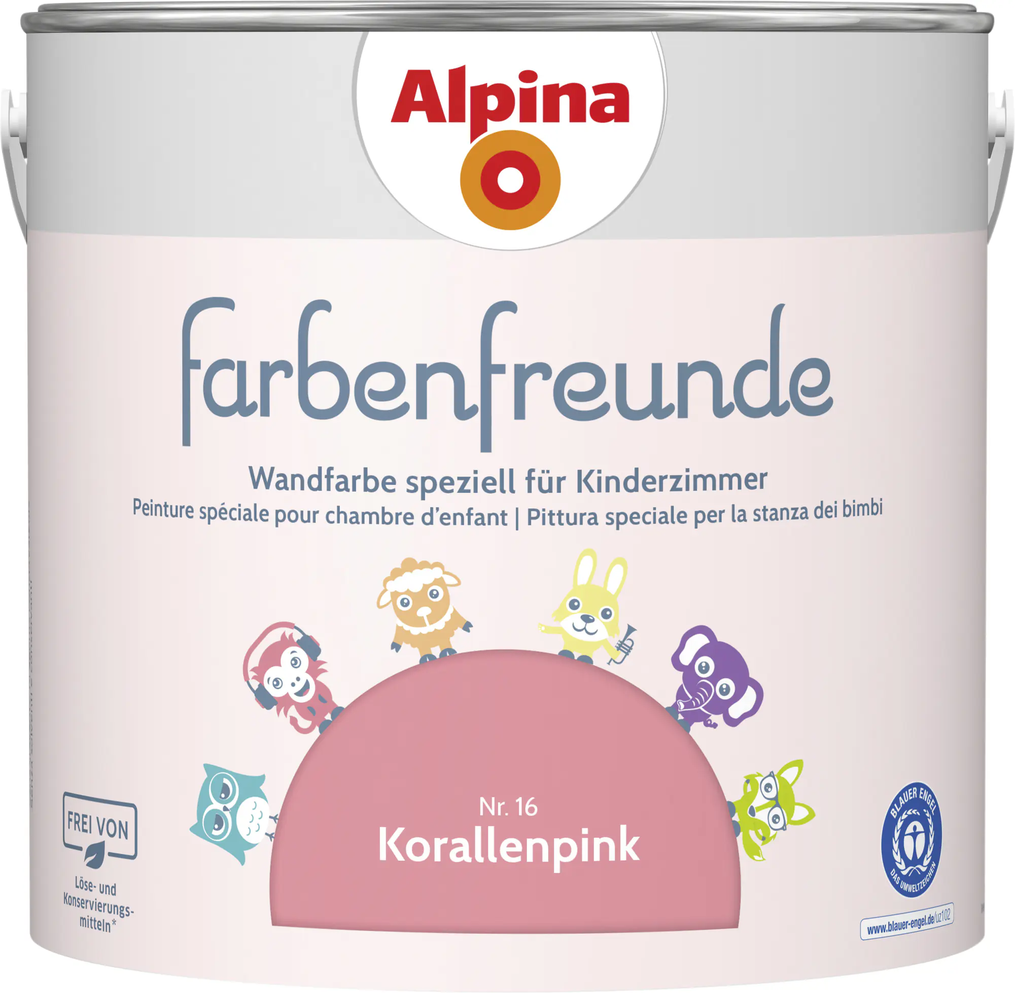 Alpina Farbenfreunde Wandfarbe Nr. 16 korallenpink 2,5L