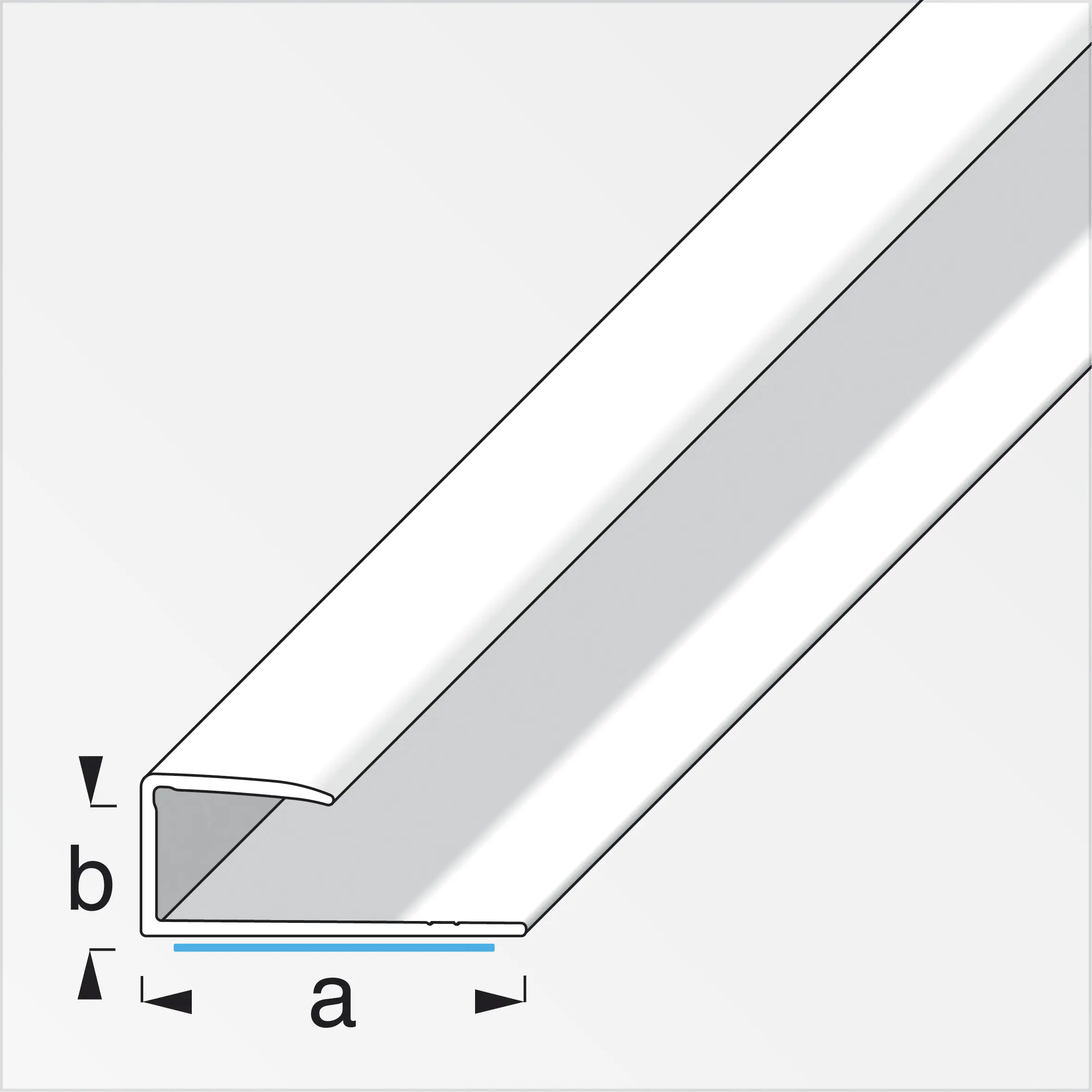 alfer Einfass-Profil 1 m, 15 x 7 mm PVC (Kunststoff) glatt buche