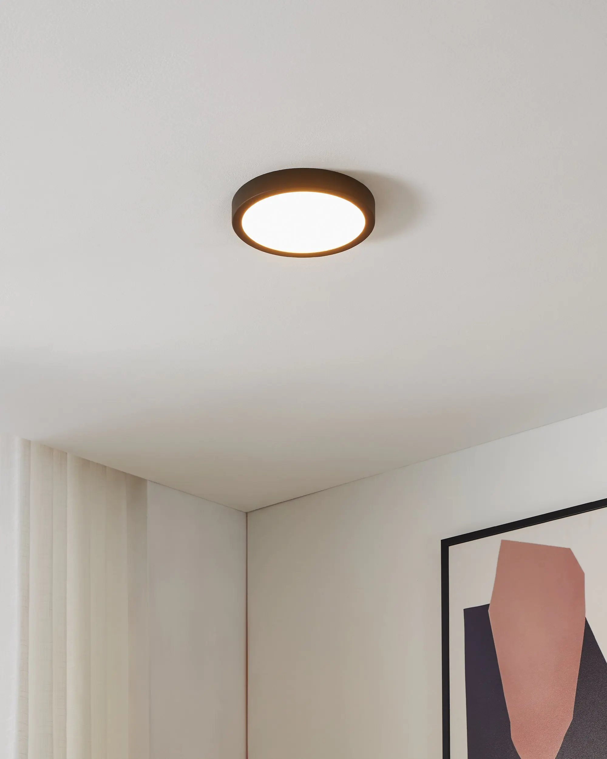 Eglo Connect LED Aufbauleuchte Fueva-Z schwarz Ø 21 cm dimmbar, Smart Home Eglo Connect LED Aufbauleuchte Fueva-Z schwarz Ø 21 cm dimmbar, Smart Home