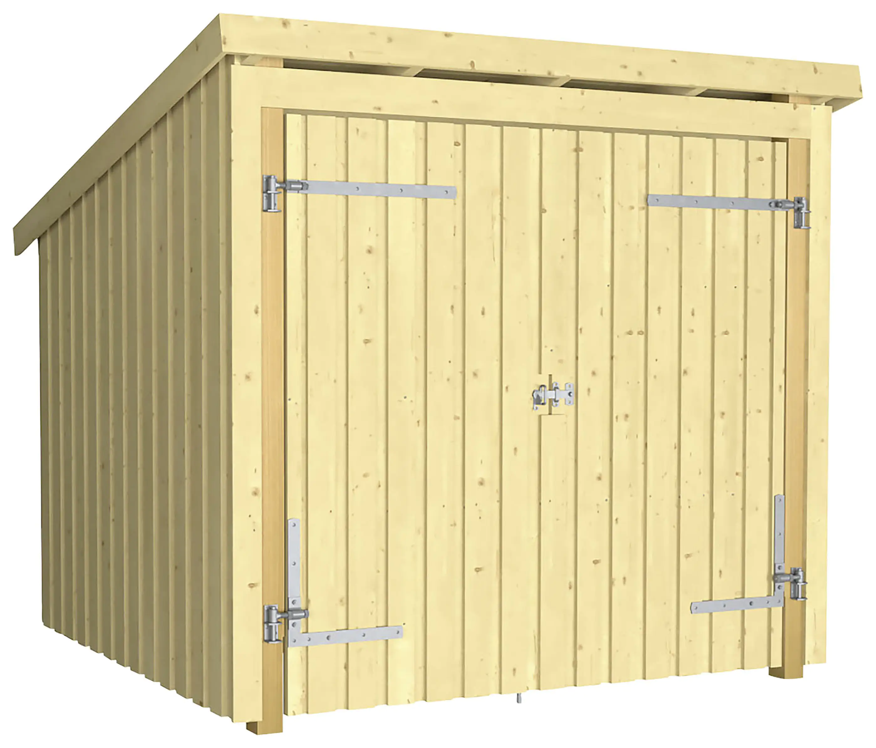 Plus Fahrradunterstand Nordic 213 x 208 cm natur mit Doppelttür