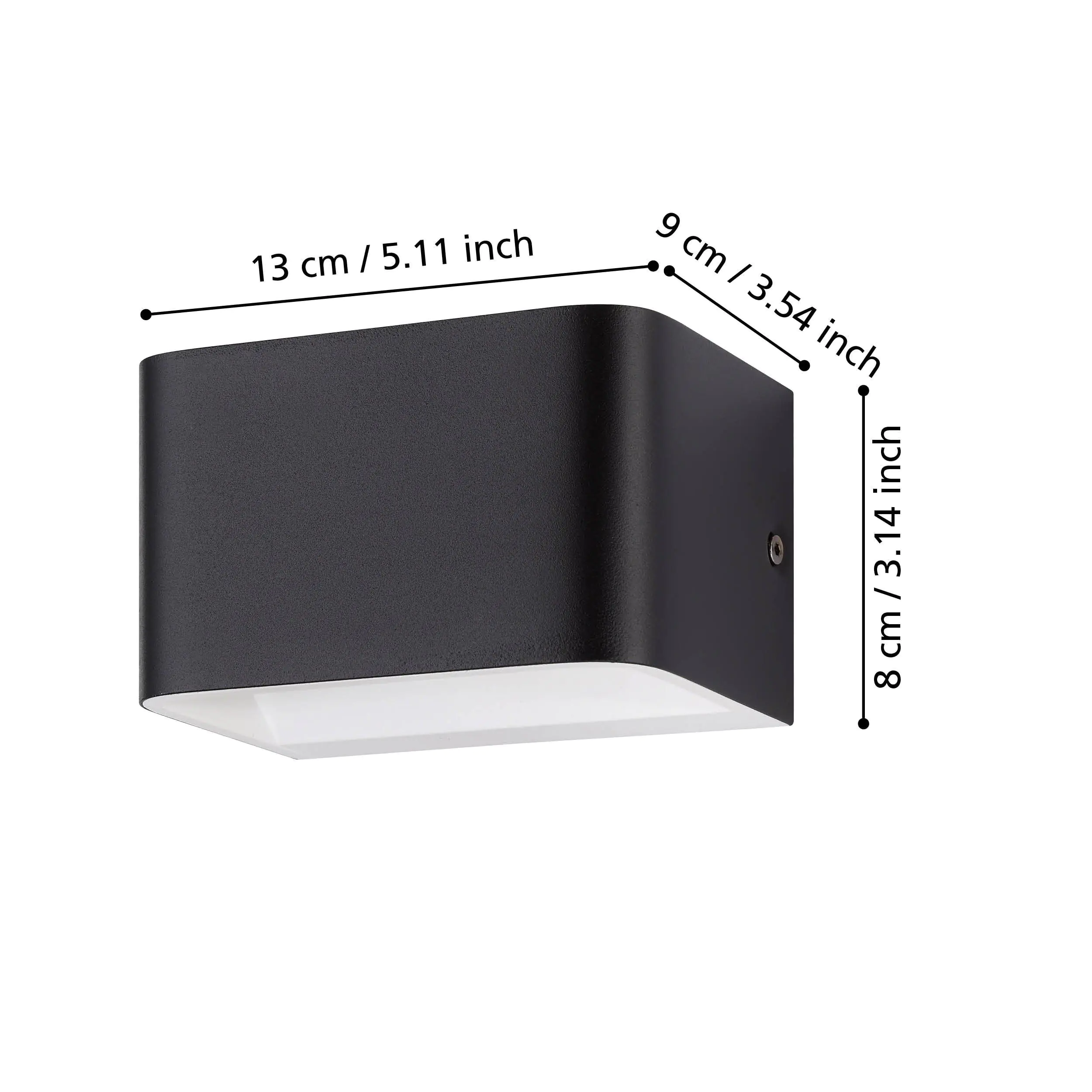 Eglo Wandleuchte Sania 4 schwarz 13 x 8 cm