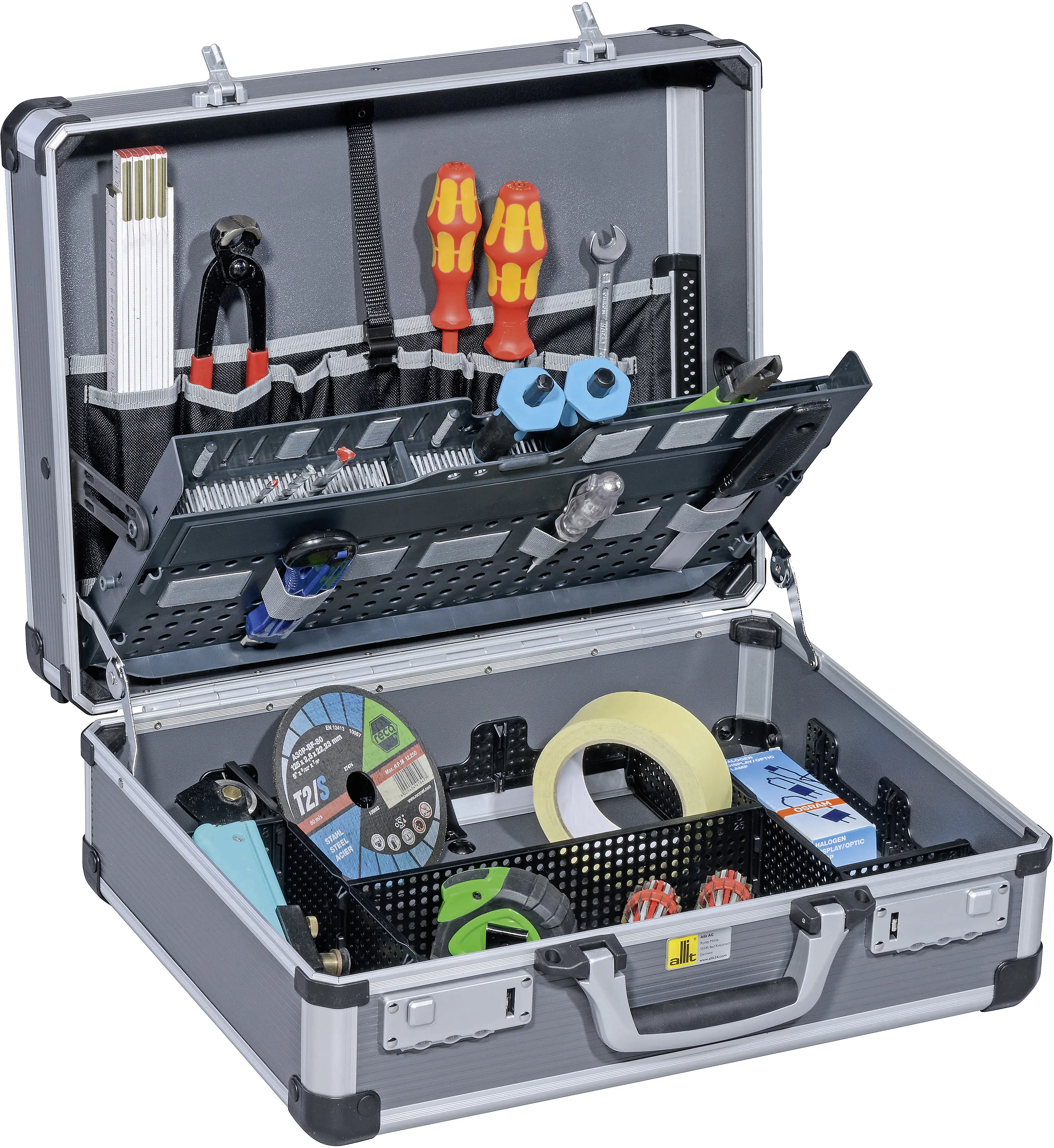 Allit Servicekoffer AluPlus Service C44-1 anthrazit ohne Inhalt 24 l