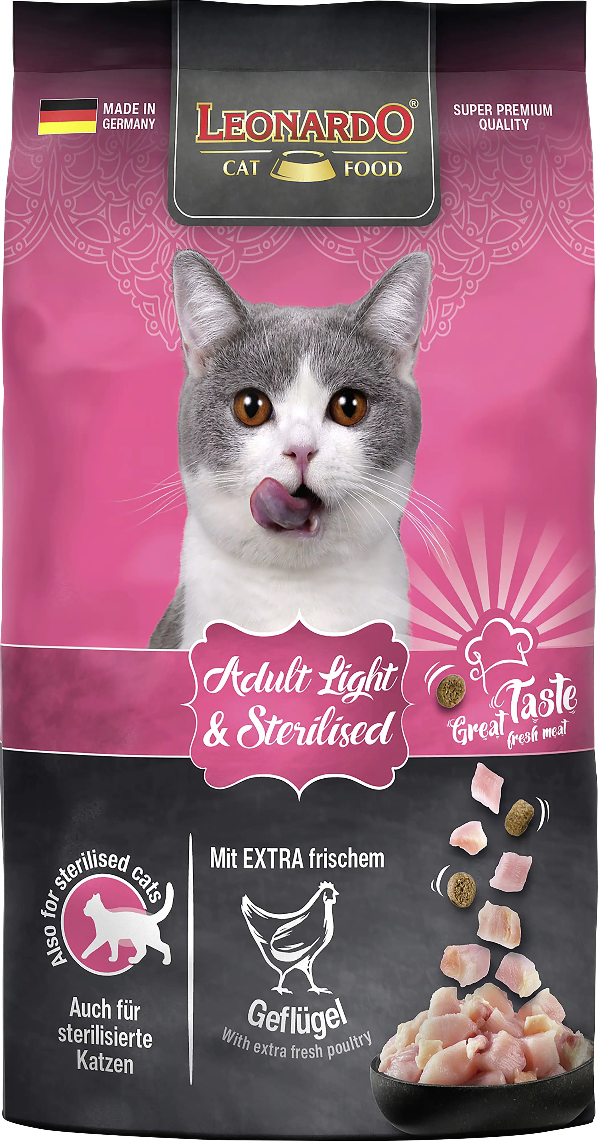 Leonardo Katzentrockenfutter  Leo Ad Light mit extra frischem Geflügel 300 g Leonardo Katzentrockenfutter  Leo Ad Light mit extra frischem Geflügel 300 g