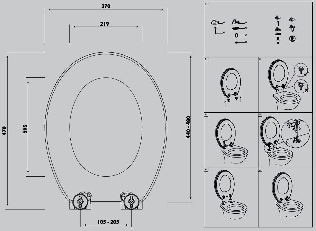 Primaster WC-Sitz mit Absenkautomatik Muschel weiß