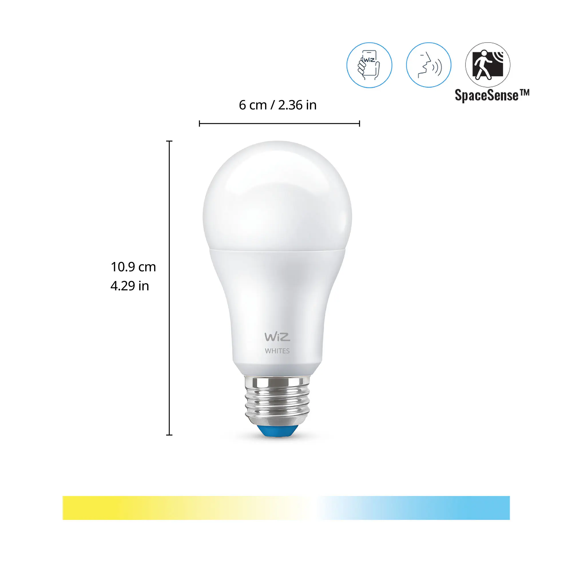 WiZ LED Leuchtmittel E27 8W 806lm 2700-6500K A60