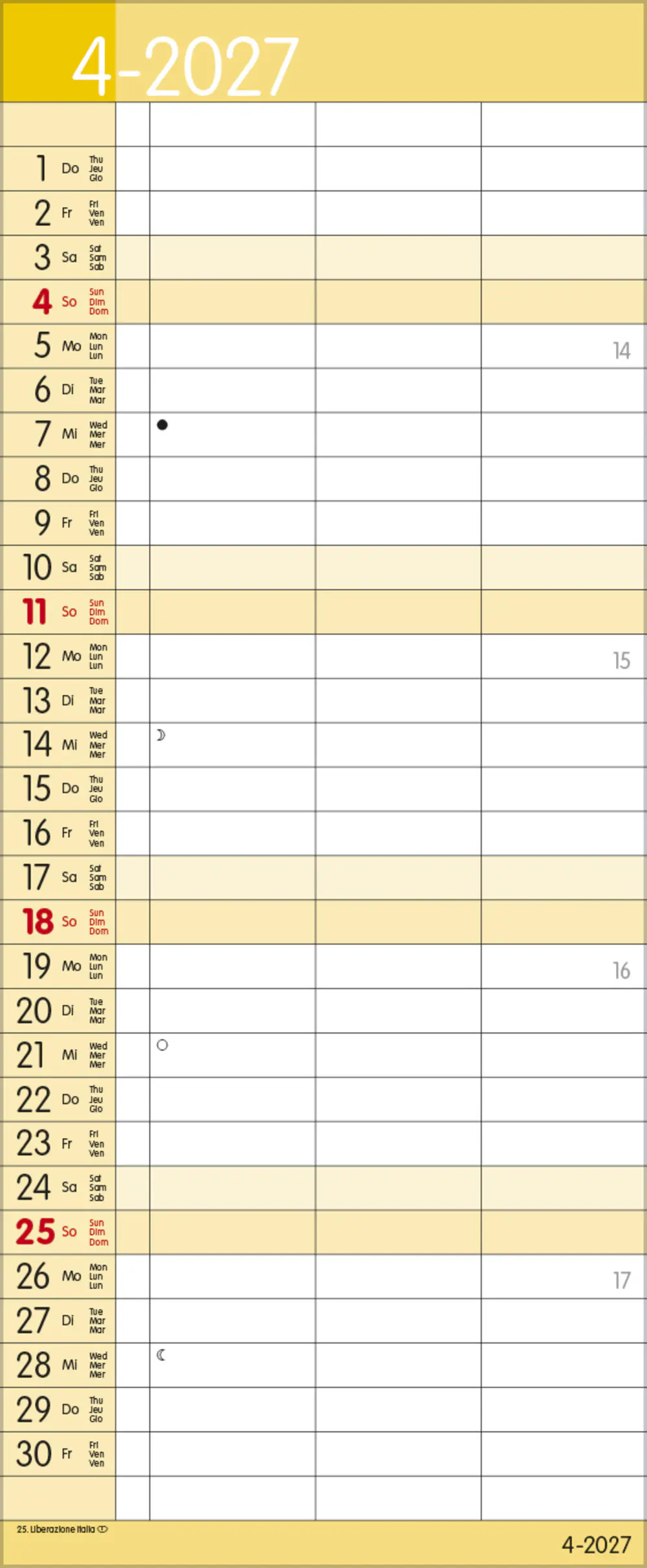 Korsch Kalender Timer for 2 Safran 2027