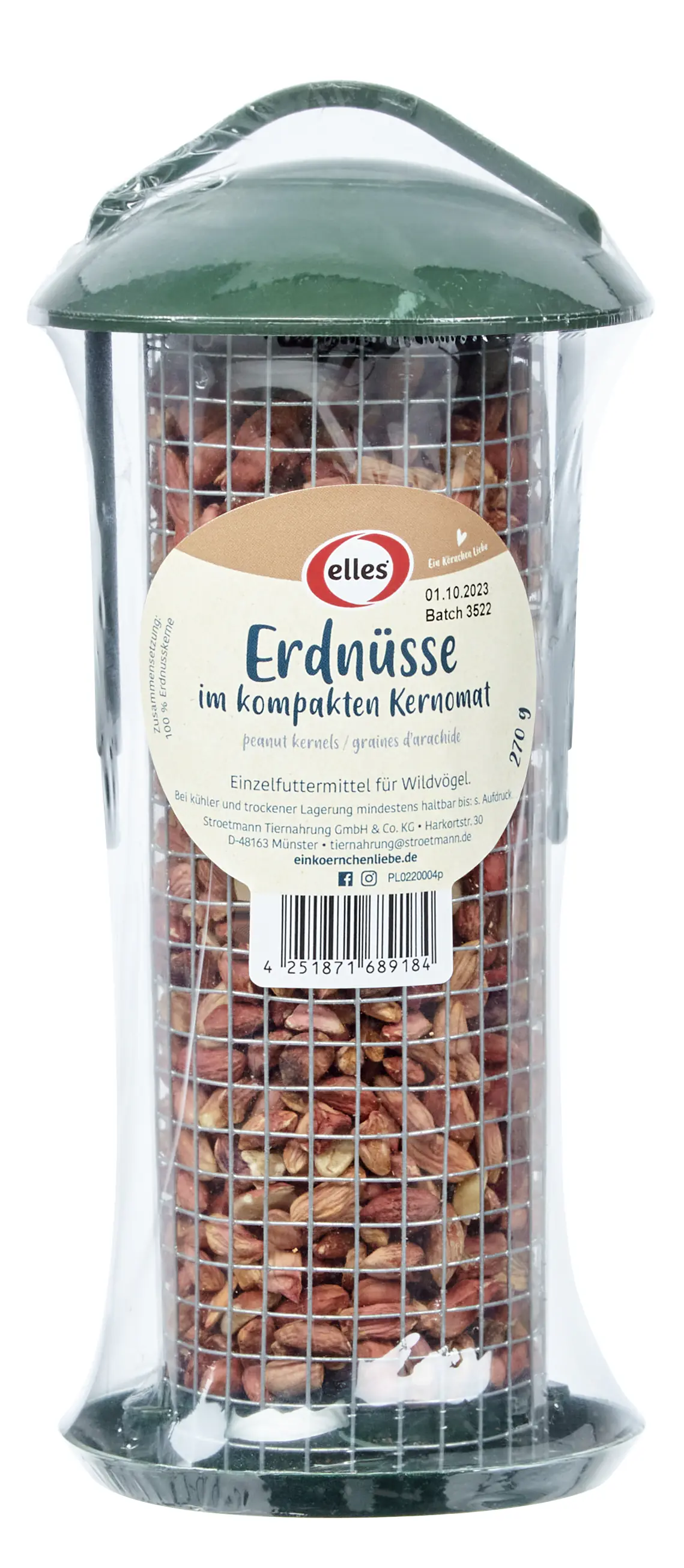 Elles Futterautomat mit Erdnusskernen 270 g