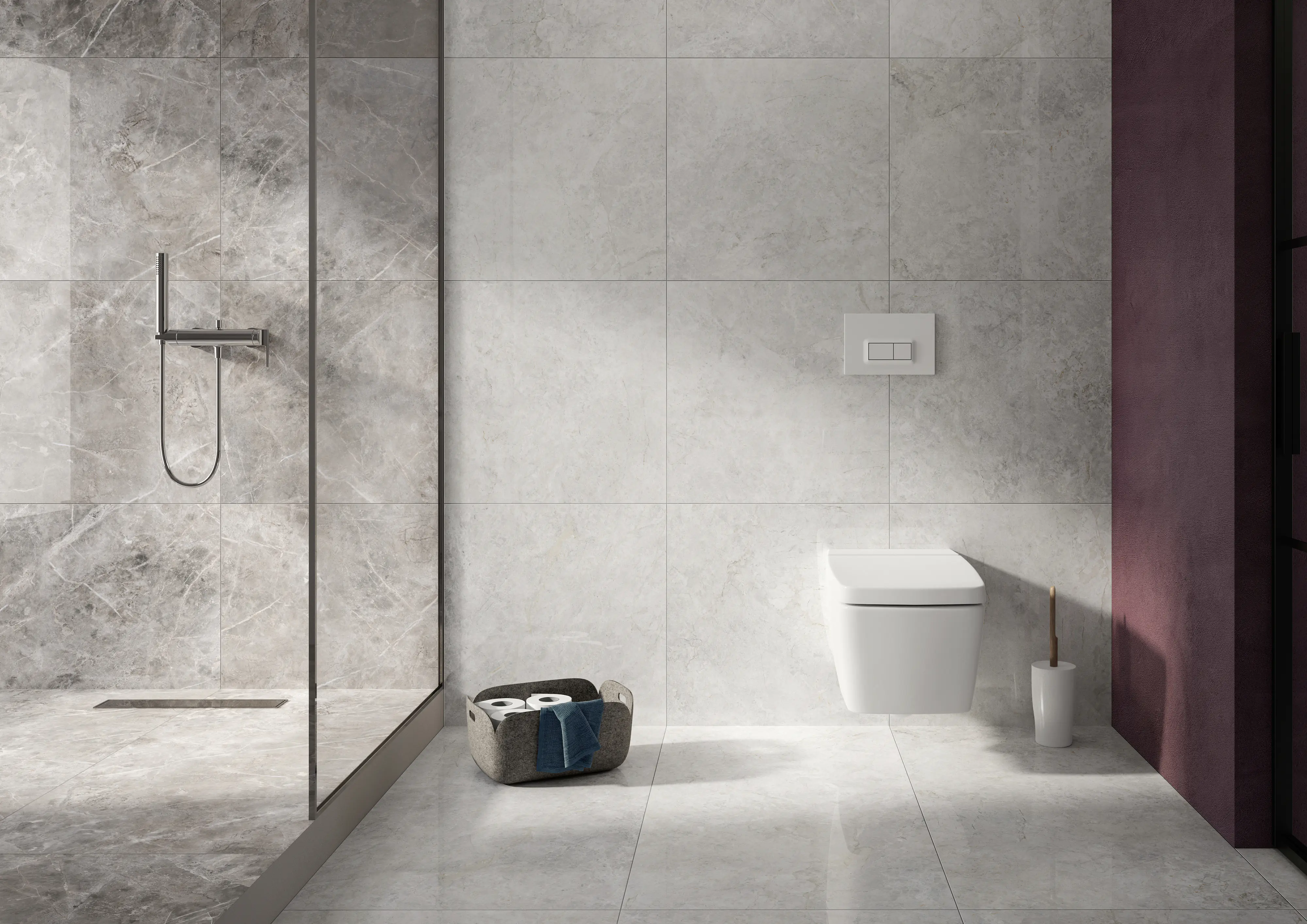 Bodenfliese Feinsteinzeug Marmori 60 x 60 cm greige Bodenfliese Feinsteinzeug Marmori 60 x 60 cm greige