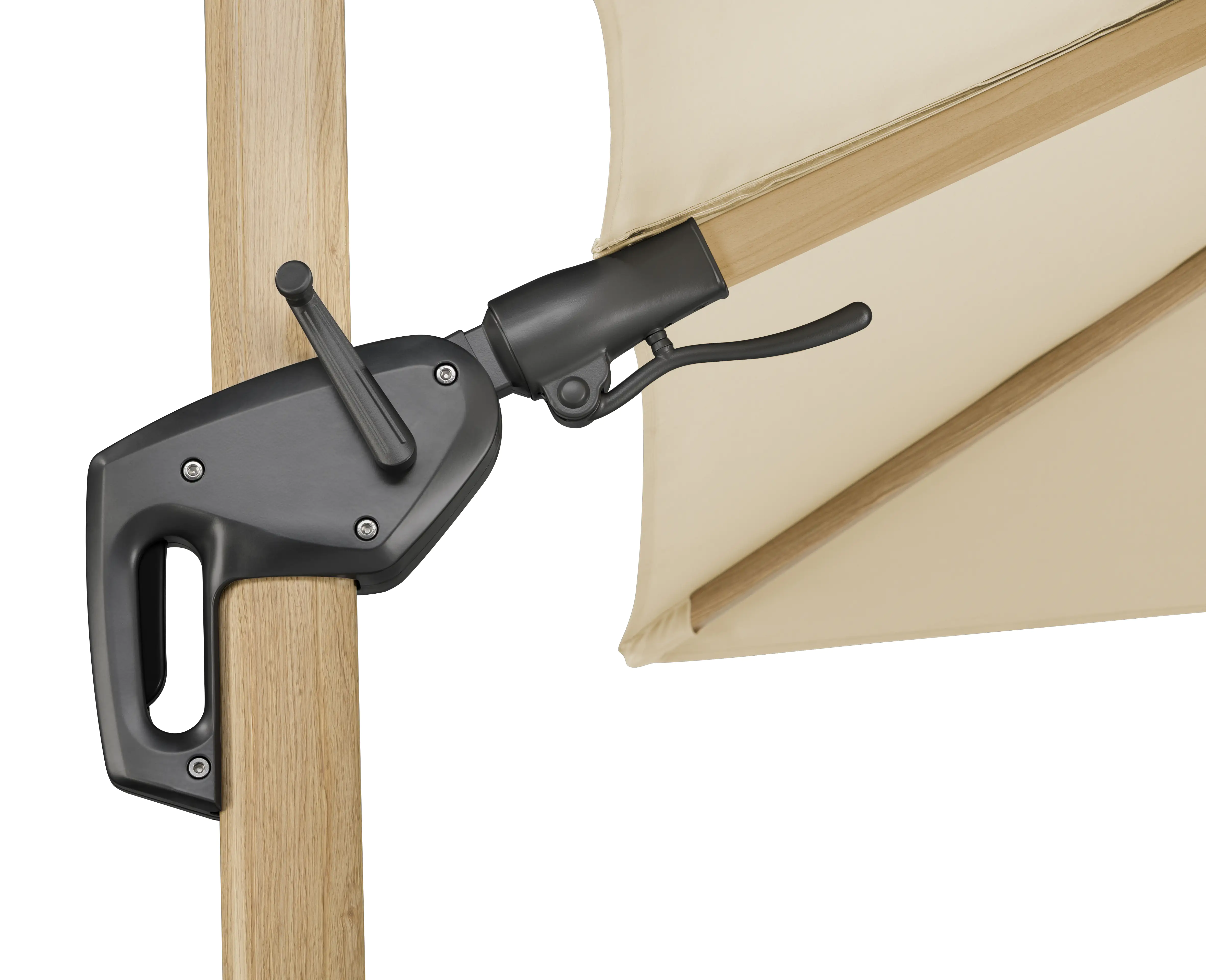 4000570729024_7 Schneider Ampelschirm Rhodos Twist Woody natur 300 x 300 cm