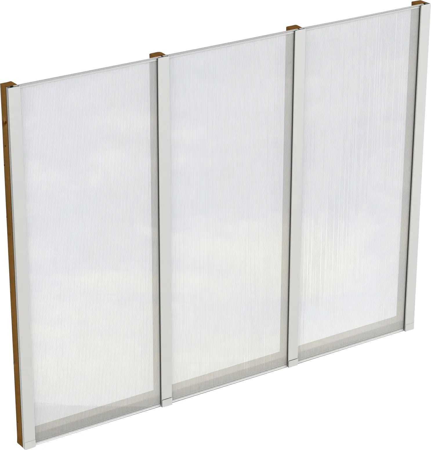 SKAN HOLZ Seitenwand m. Polycarbonatplatten 243 x 200 cm Fichte