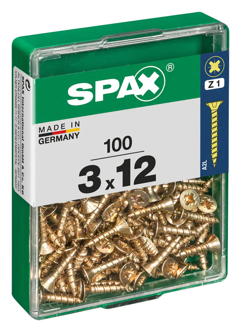 Spax Universalschrauben 3.0 x 12 mm PZ 1 - 100 Stk.