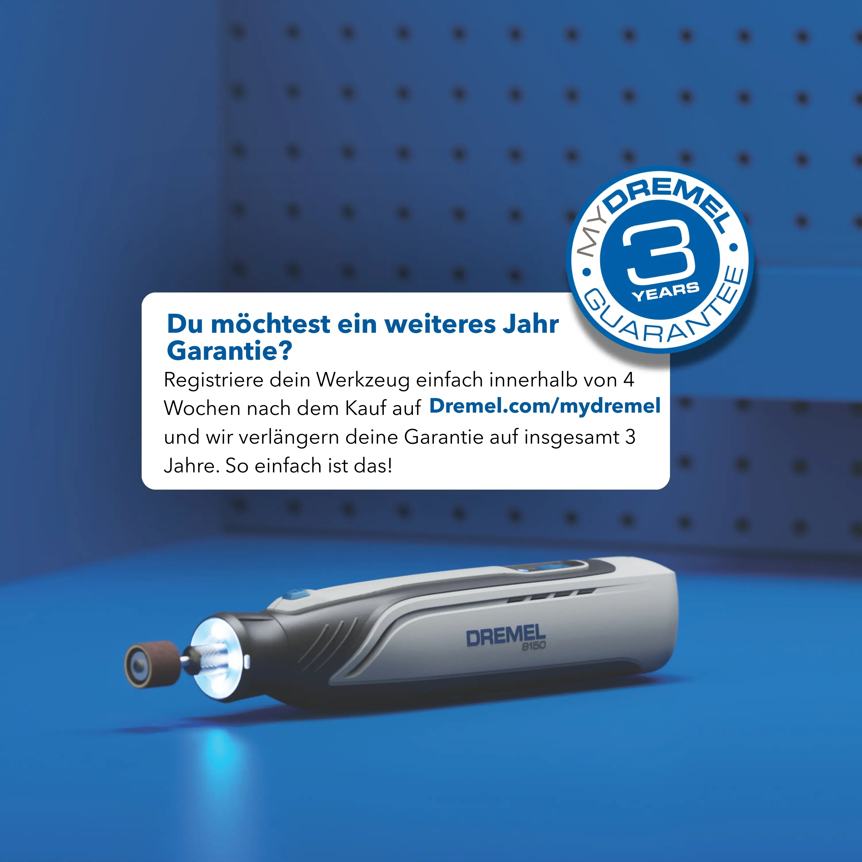 Dremel Akku-Multifunktionswerkzeug 8150-20 inkl. 20 Zubehörteilen und USB-C-Ladekabel
