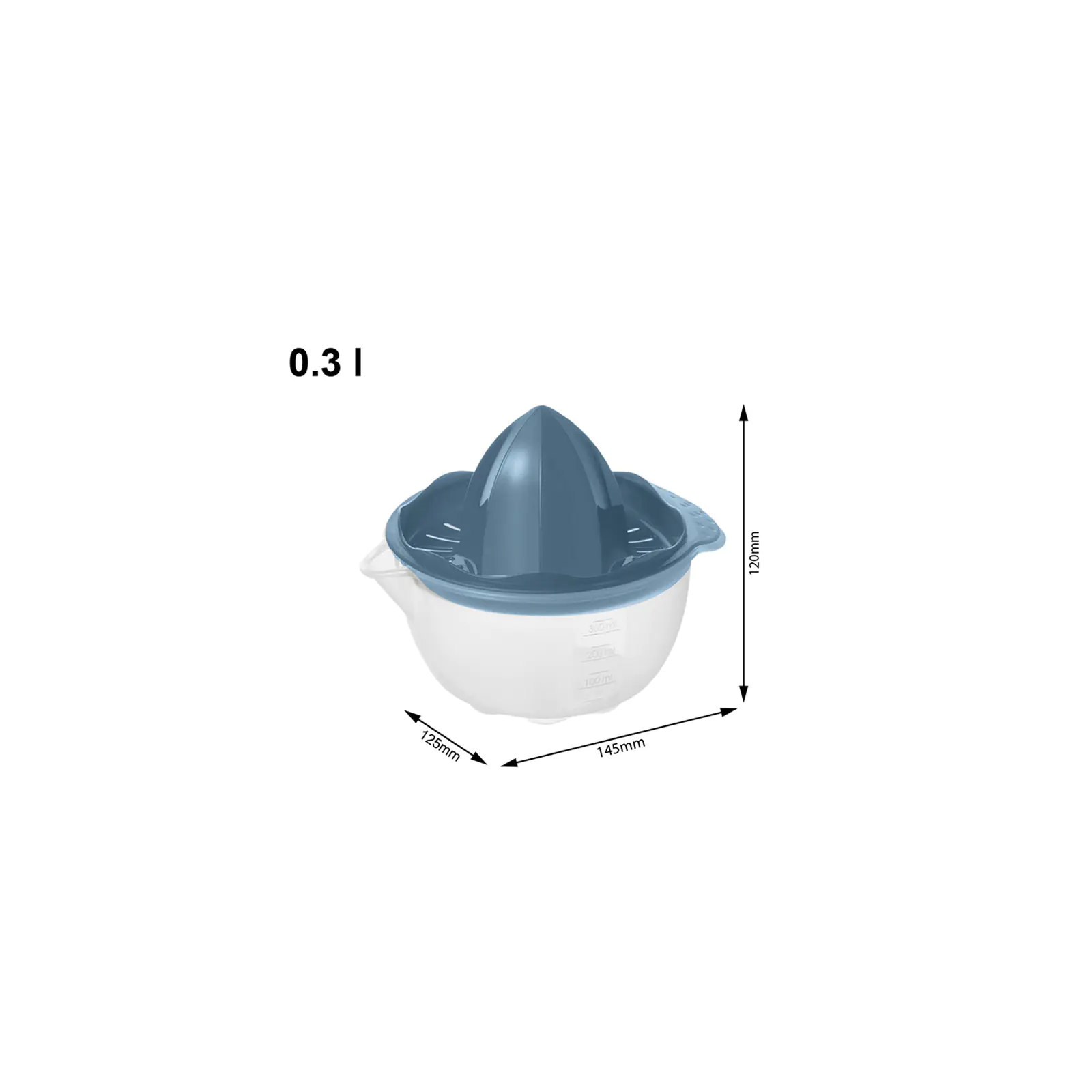 Rotho Zitruspresse Onda 0,3 L blau