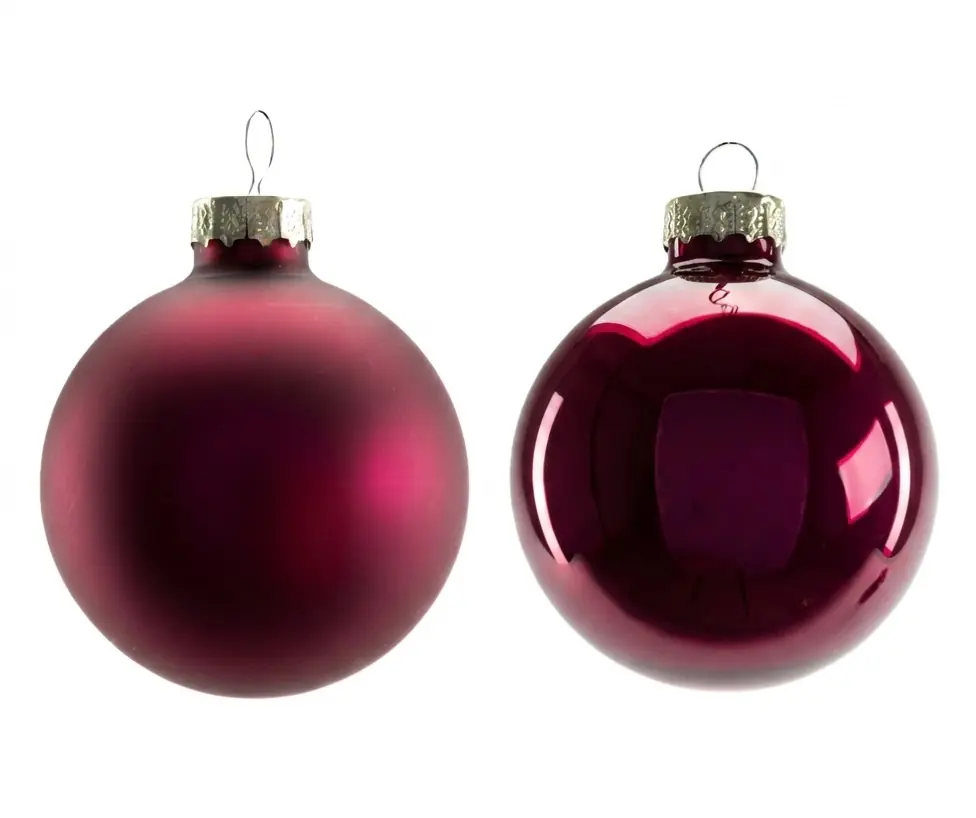 TrendLine Weihnachtskugeln aus Glas Ø 6 cm magnolienrosa 20 Stück
