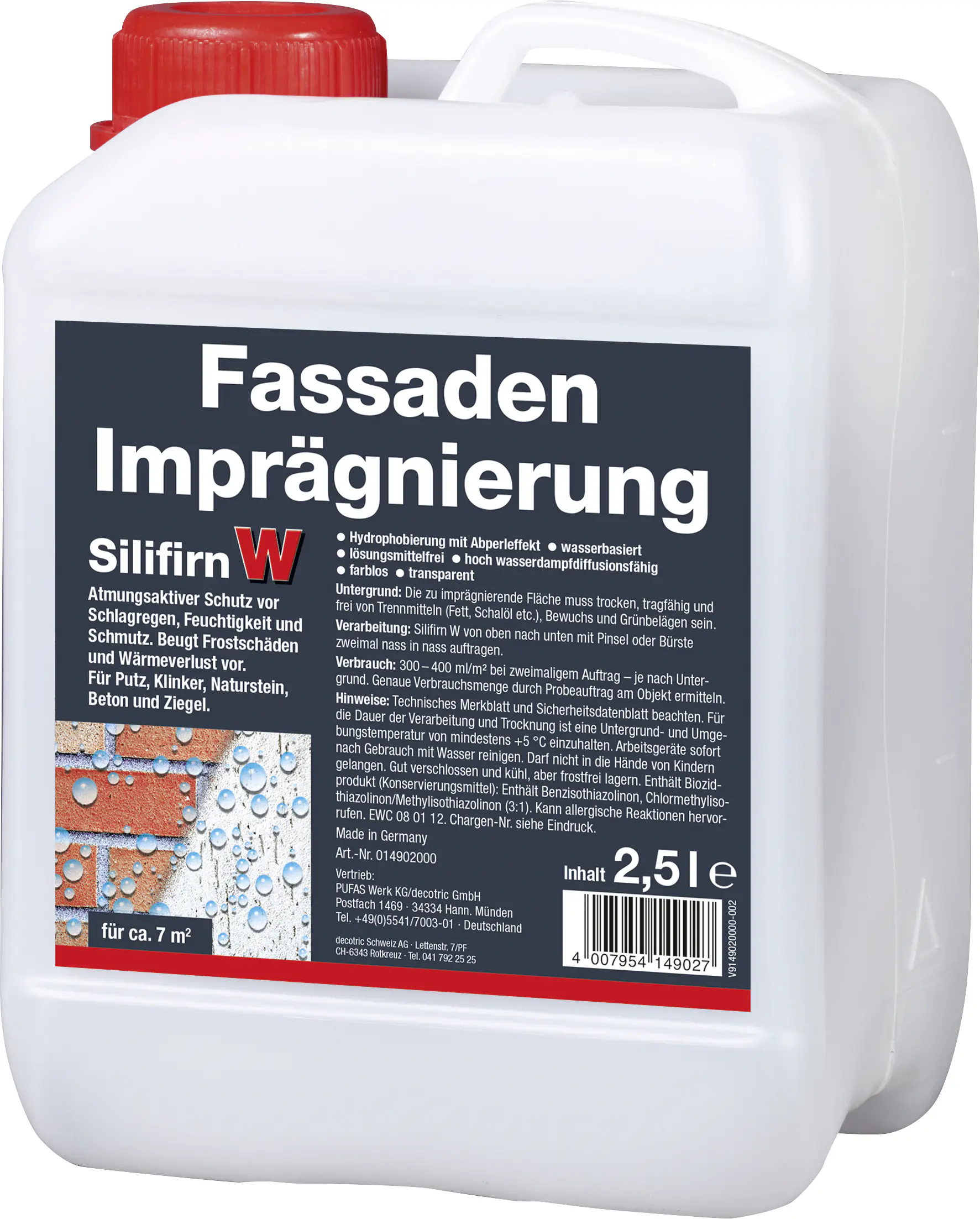 Fassaden-Imprägnierung Silifirn W 2,5 L