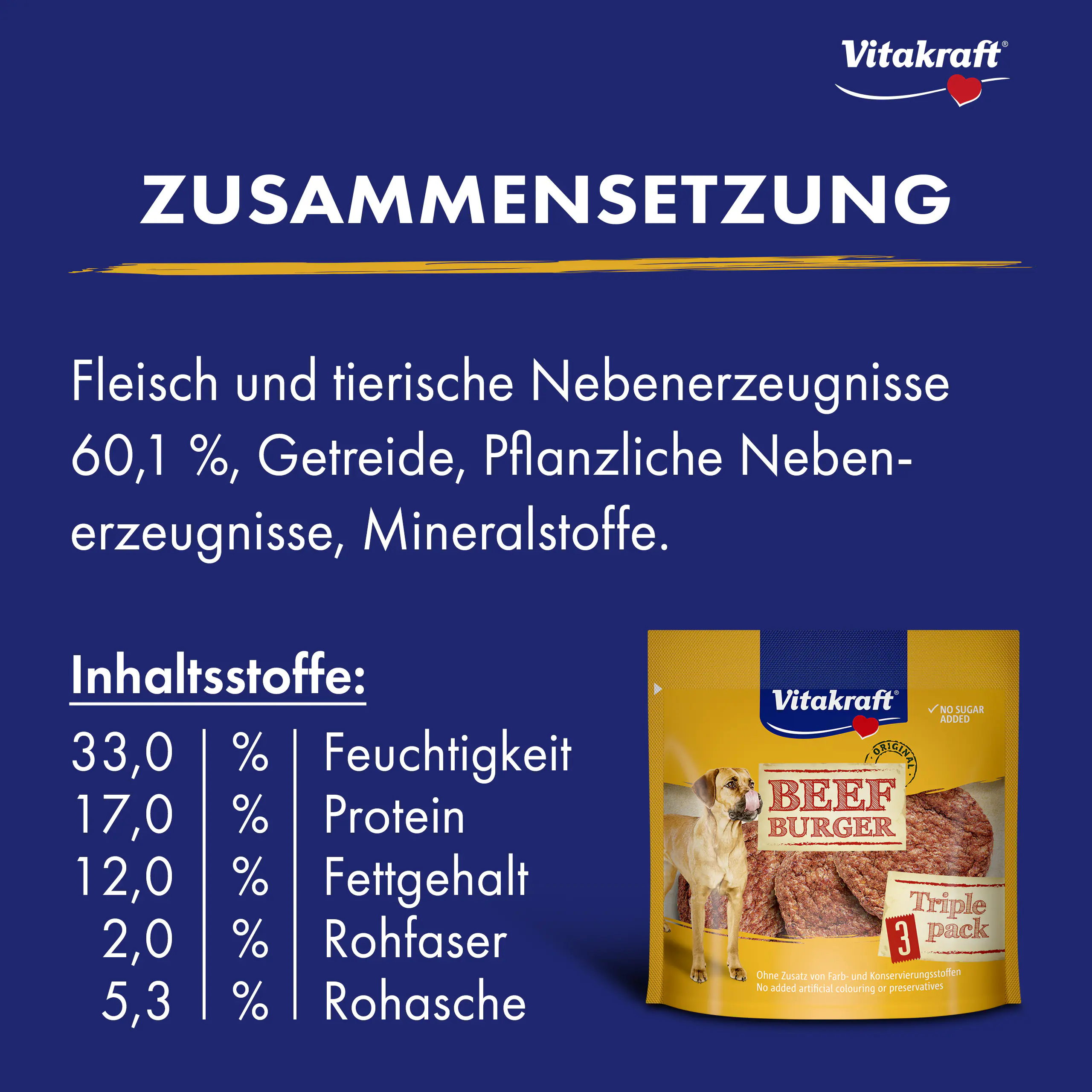 Vitakraft Hundeleckerli Beef Burger 27 g Rind