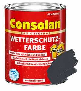 Consolan Wetterschutz-Farbe 2,5 L anthrazitgrau