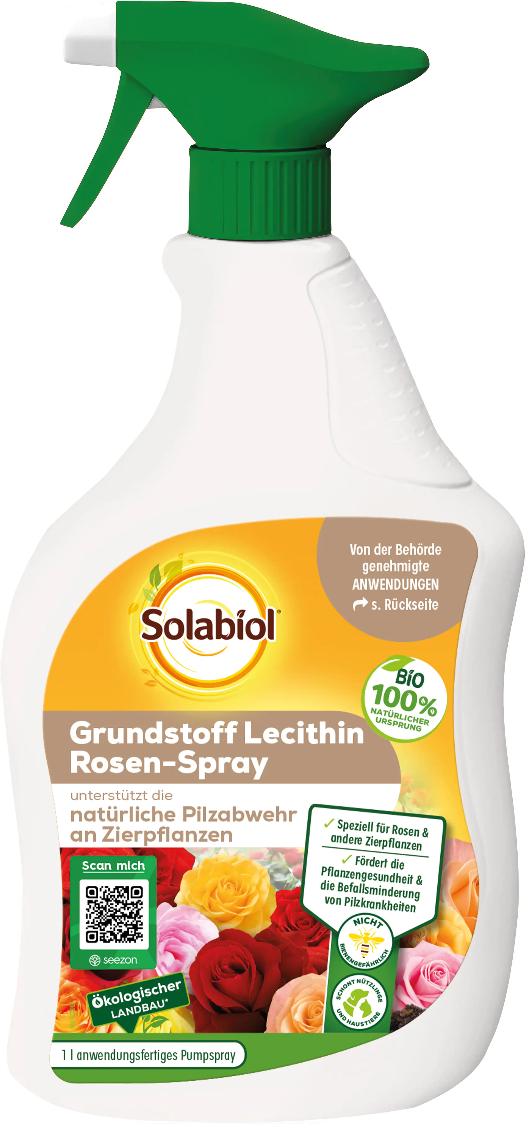 Solabiol Grundstoff Lecithin Rosen-Spray natürliche Pilzabwehr 1 l