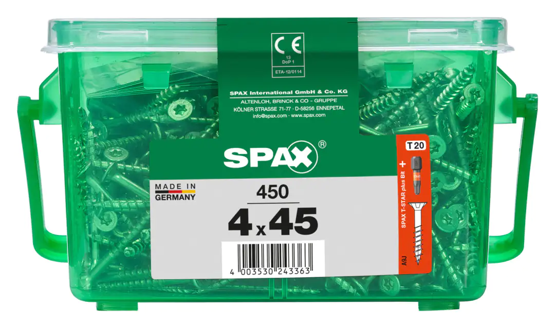 Spax Universalschrauben 4.0 x 45 mm TX 20 - 450 Stk.