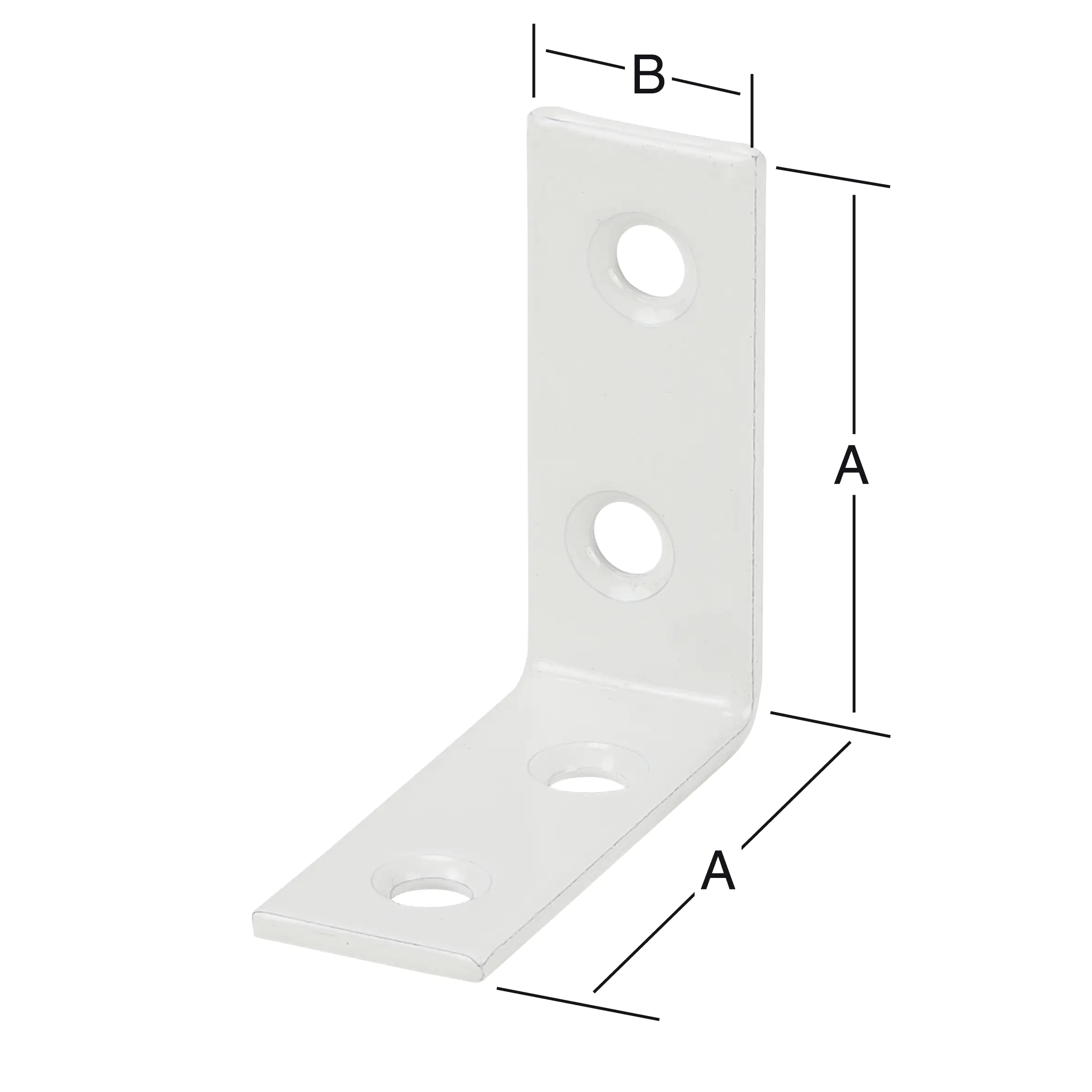 Vormann Stuhlwinkel 50x50x15 mm Stahl weiß - 1 Stück