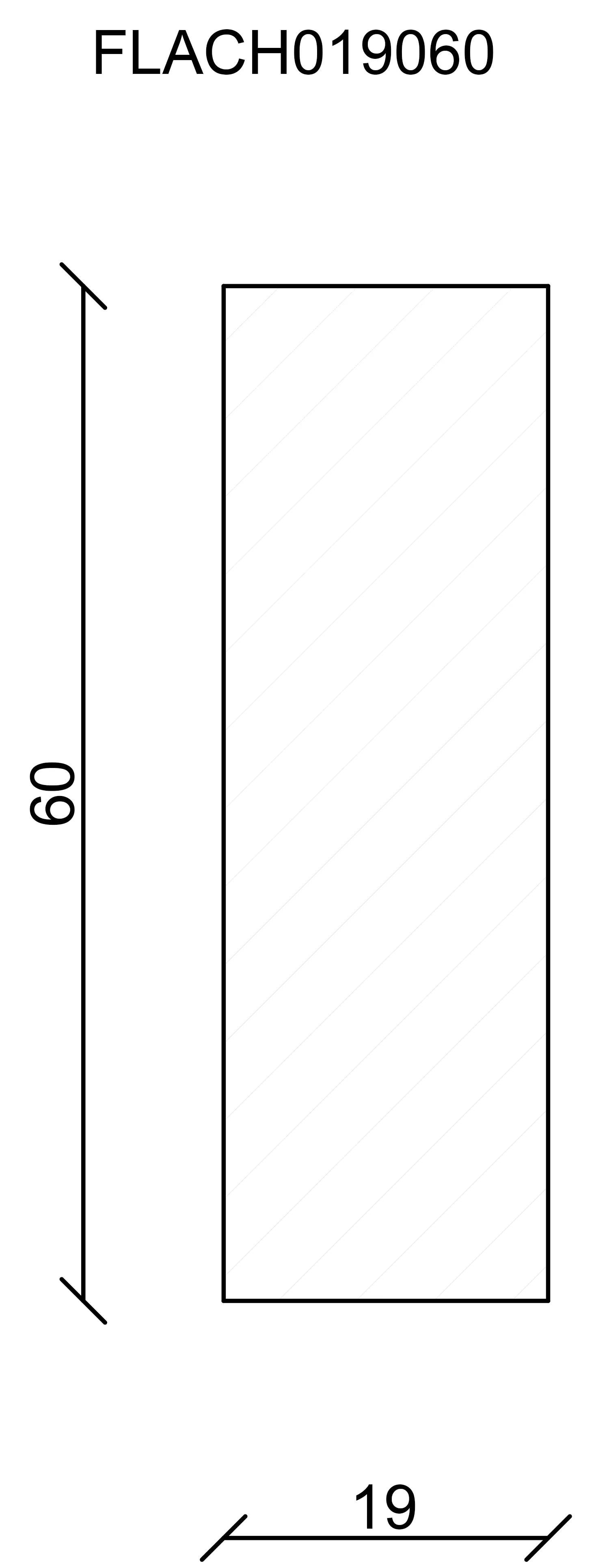 FN Neuhofer Flachleiste 100 cm 60 x 19 mm Fichte/Kiefer
