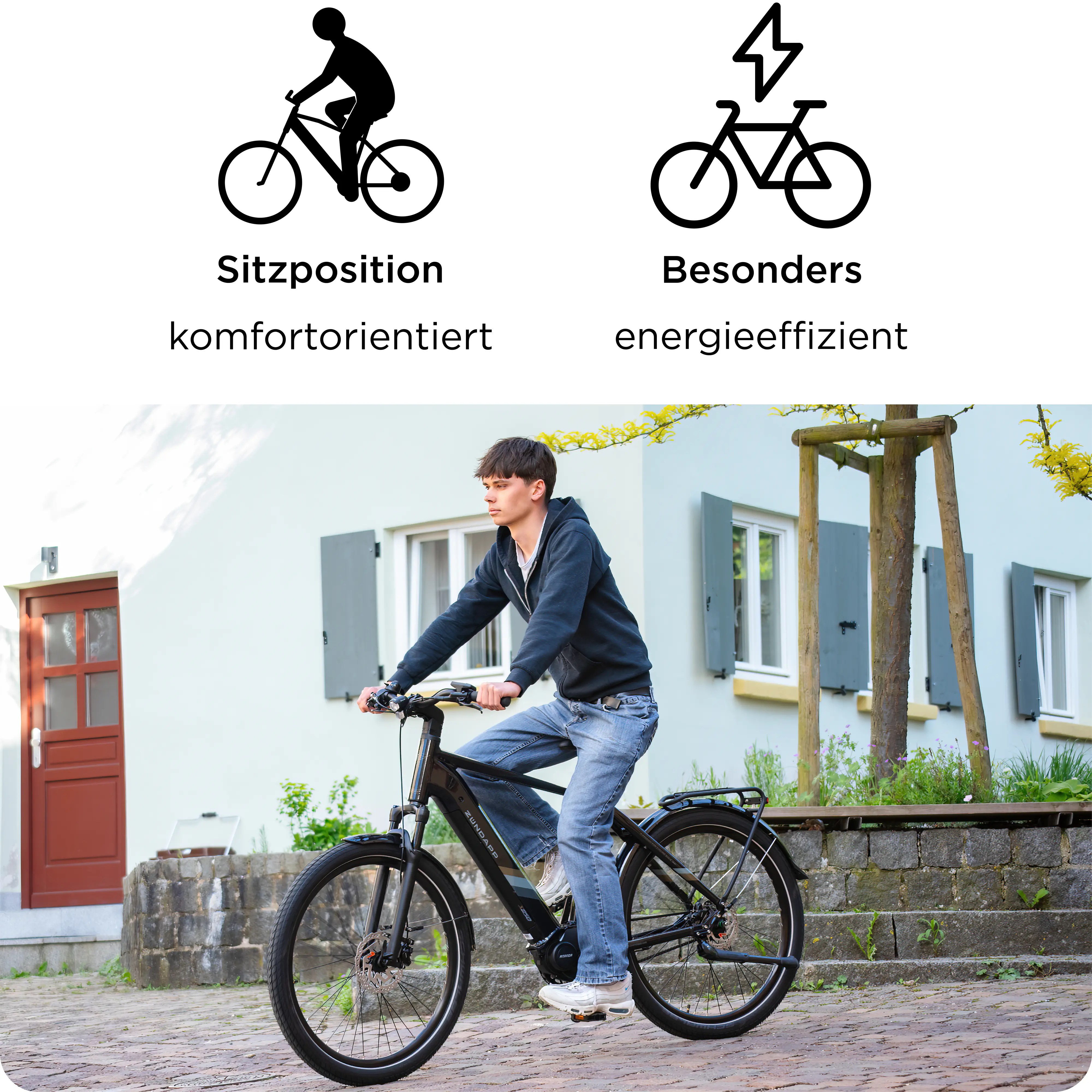 Zündapp E-Bike Trekking X850 Diamantrahmen 27,5 Zoll 7-Gang 550 Wh schwarz  Zündapp E-Bike Trekking X850 Diamantrahmen 27,5 Zoll 7-Gang 550 Wh schwarz