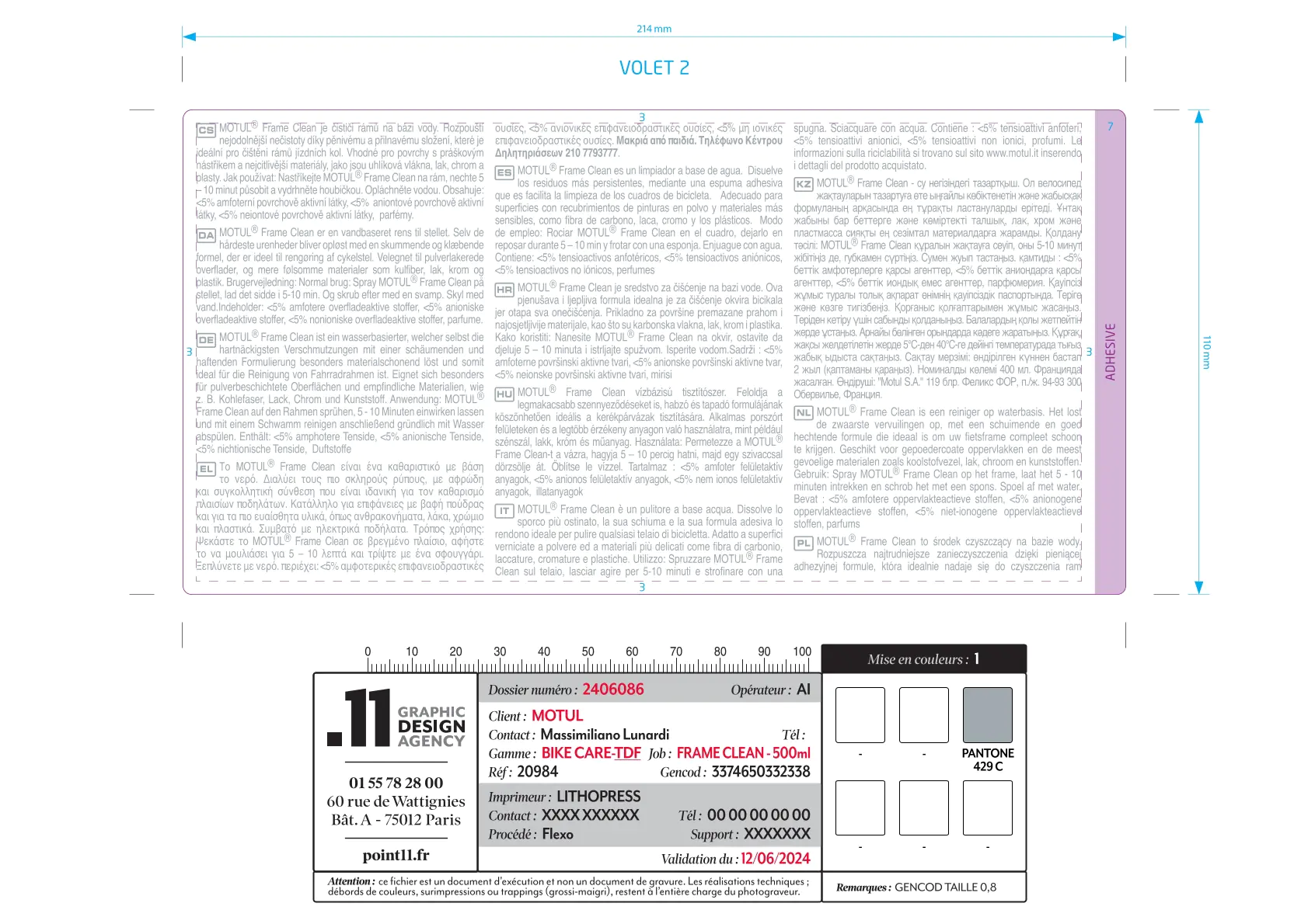 MOTUL Frame Clean Road Fahrradreiniger für Fahrradrahmen 500ml