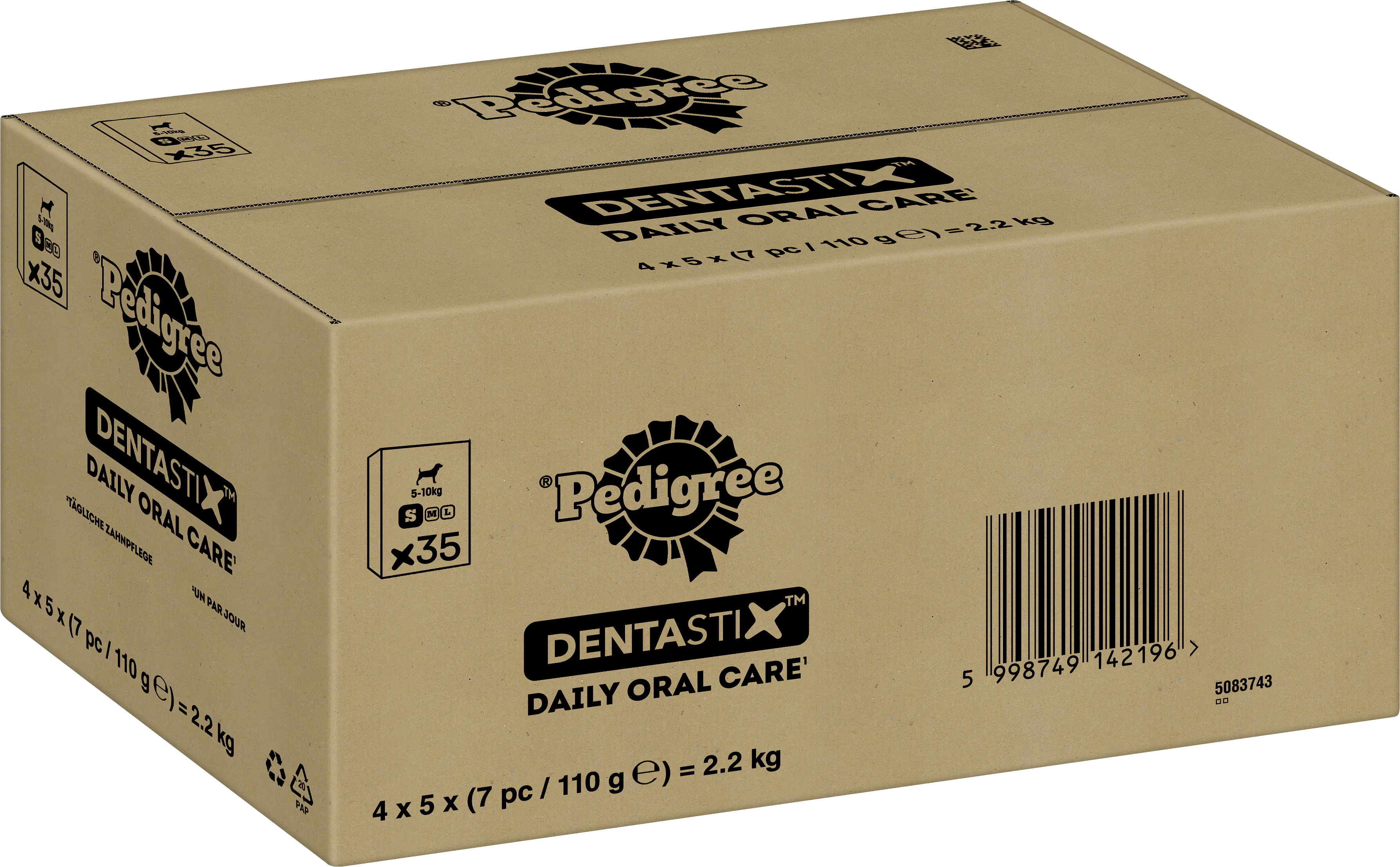 Pedigree Hundesnack Denta Stix Daily Oral Care 550 g / 35 Stück