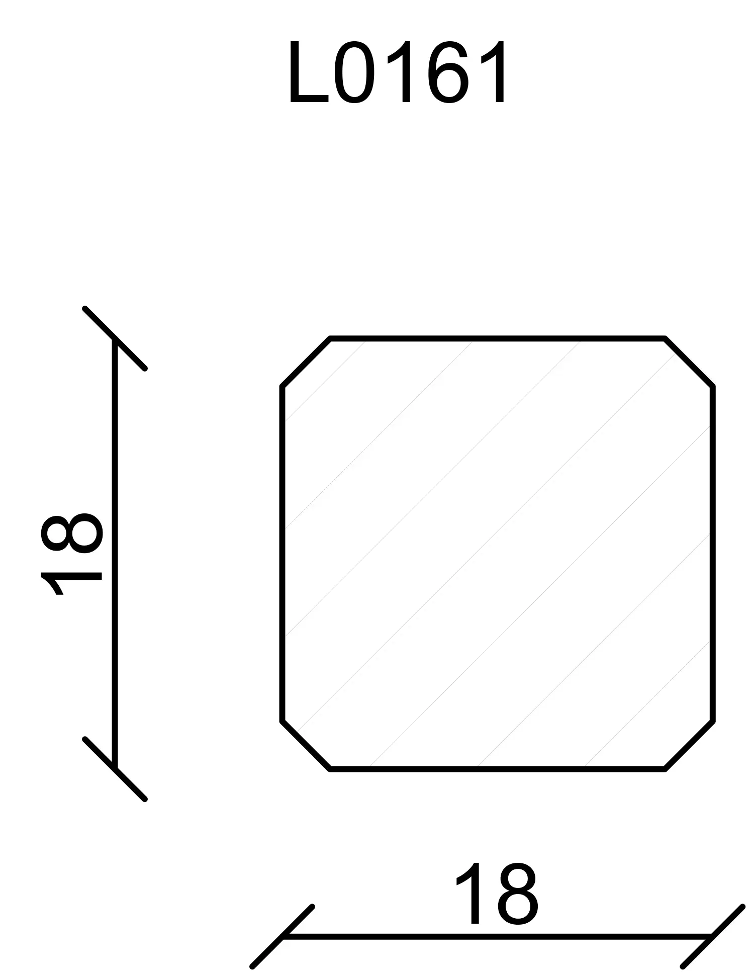 FN Neuhofer Eckenstäbchen L0161L 18 x 60 mm weiss 1 Stück