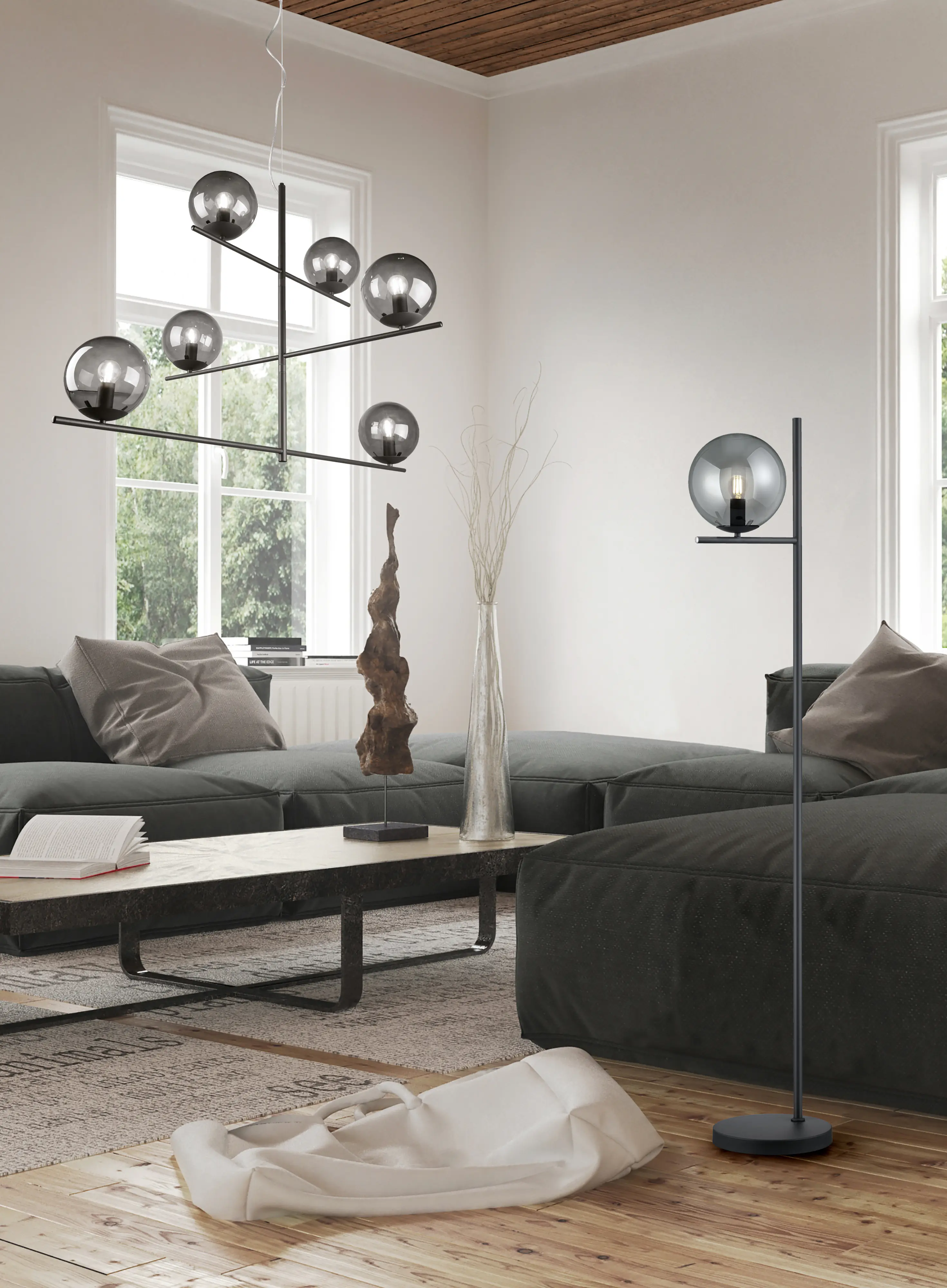 Trio Stehleuchte Pure anthrazit 