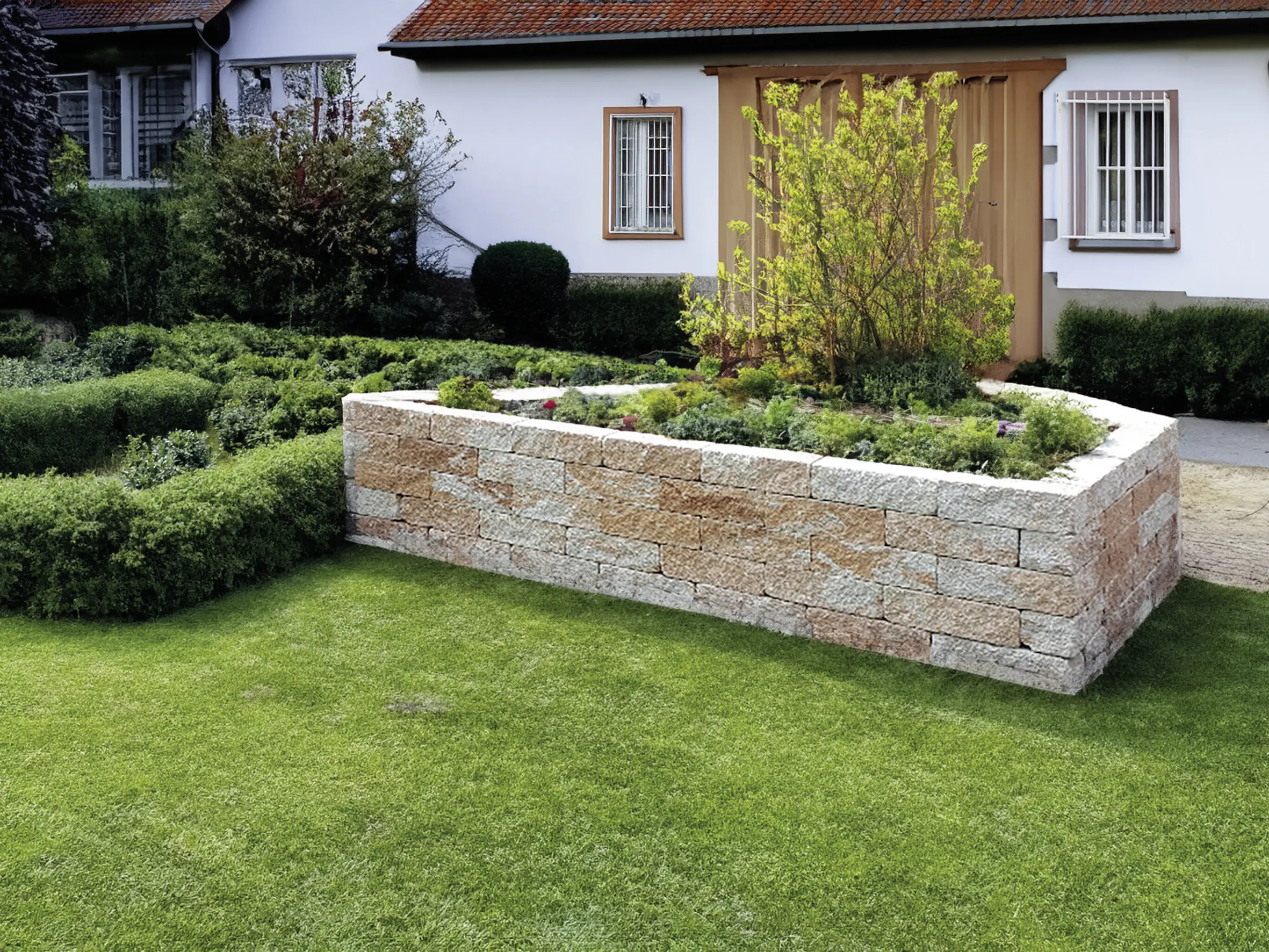 EHL Mauerstein Anzio Antik Light Halbstein 25 x 18 x 15 cm sandstein-gelb