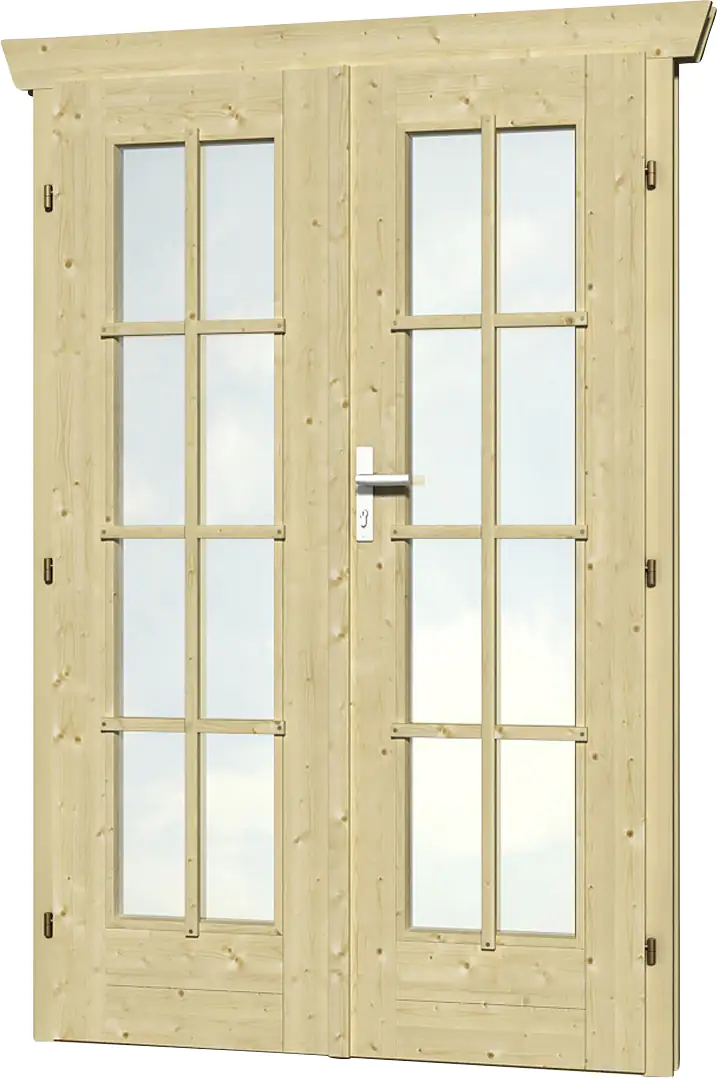 SKAN HOLZ Doppeltür BxH 123,4 x 193 cm, vollverglast für 28 mm Häuser