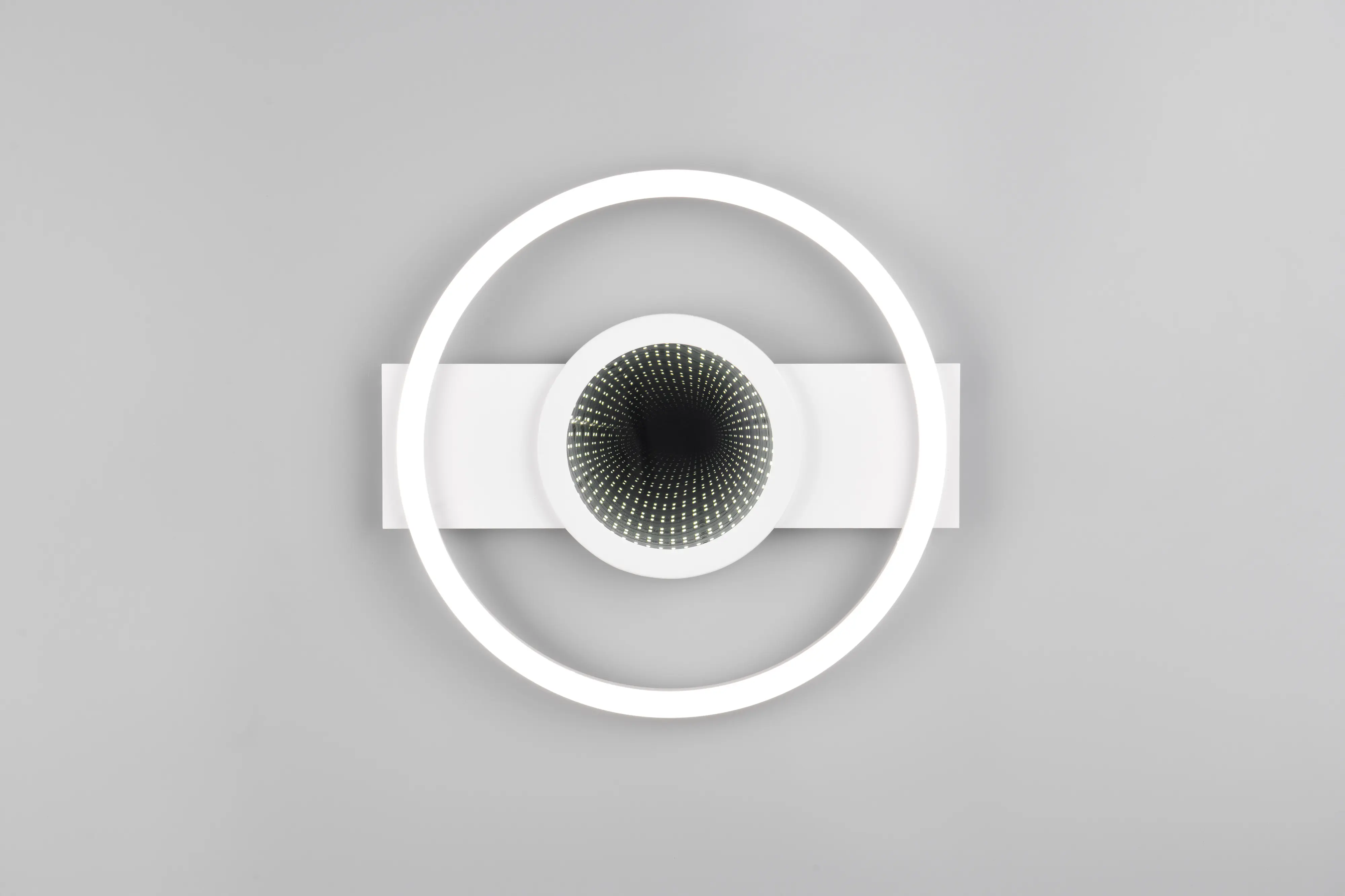 Trio LED-Deckenleuchte Wheeler Ø 35 cm neutralweiß weiß matt