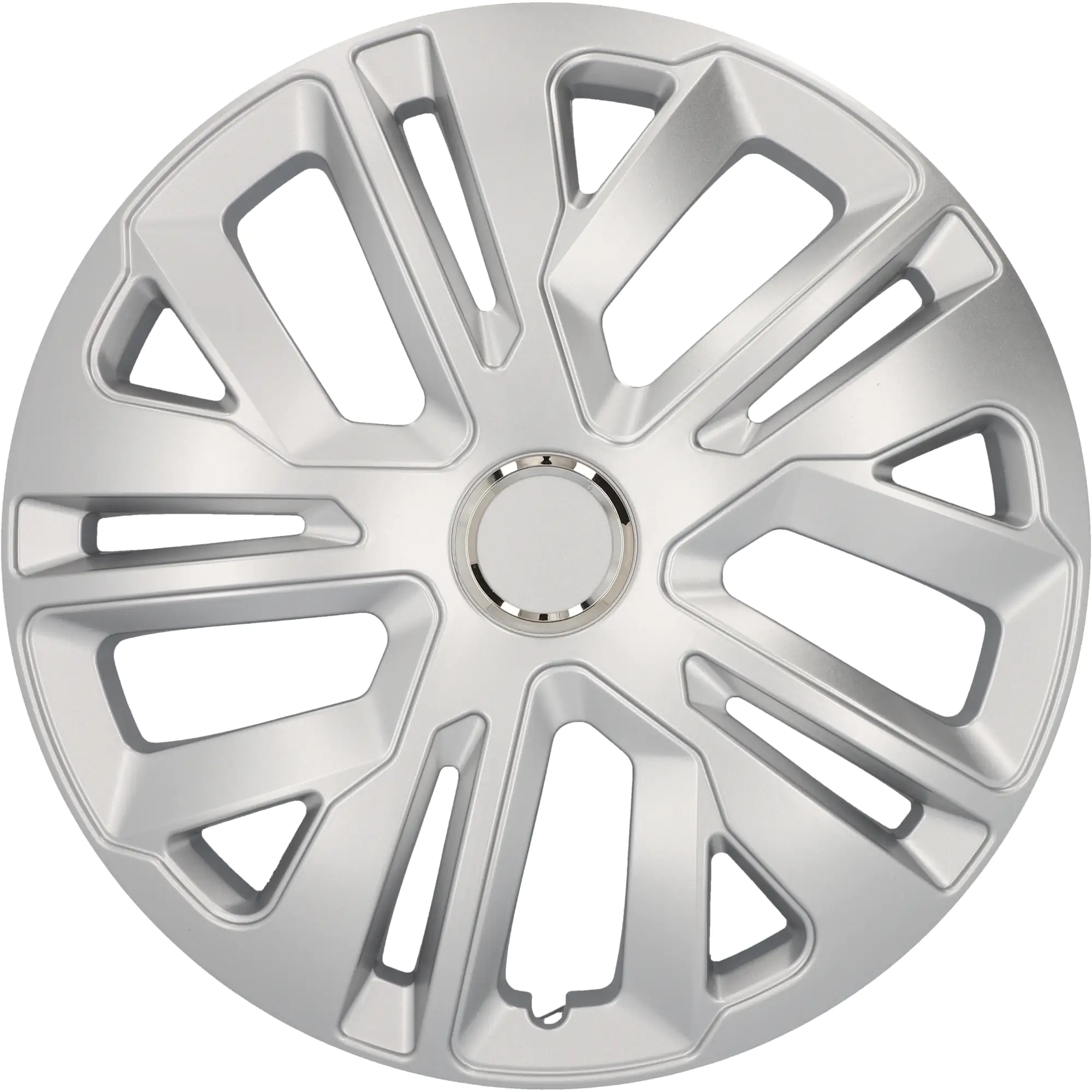 Cartrend Radzierblende Raven 38 cm (15 Zoll) silber 4 stück