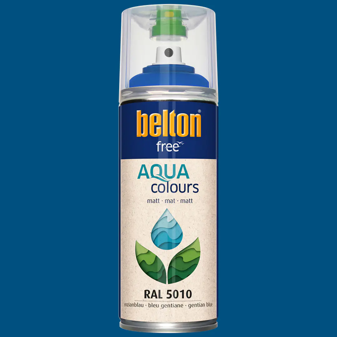 belton free Lackspray AQUAcolours 400 ml enzianblau matt