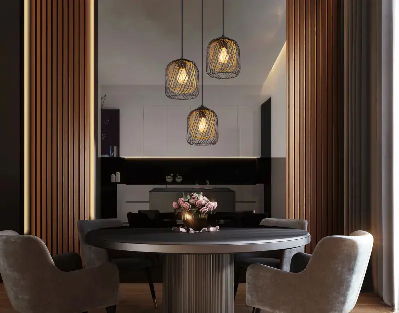 Globo Hängeleuchte Dichti 39,4 x 150 cm Ø x H schwarz matt