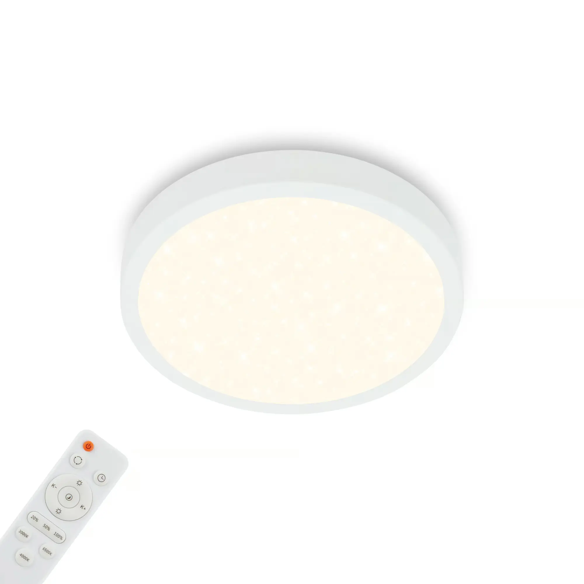 Briloner LED Deckenleuchte Runa Ø 28 cm weiß Sternencover CCT