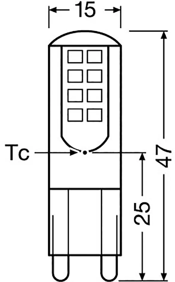 Osram LED Stiftsockellampe 30 G9 2,6W warmweiß, klar