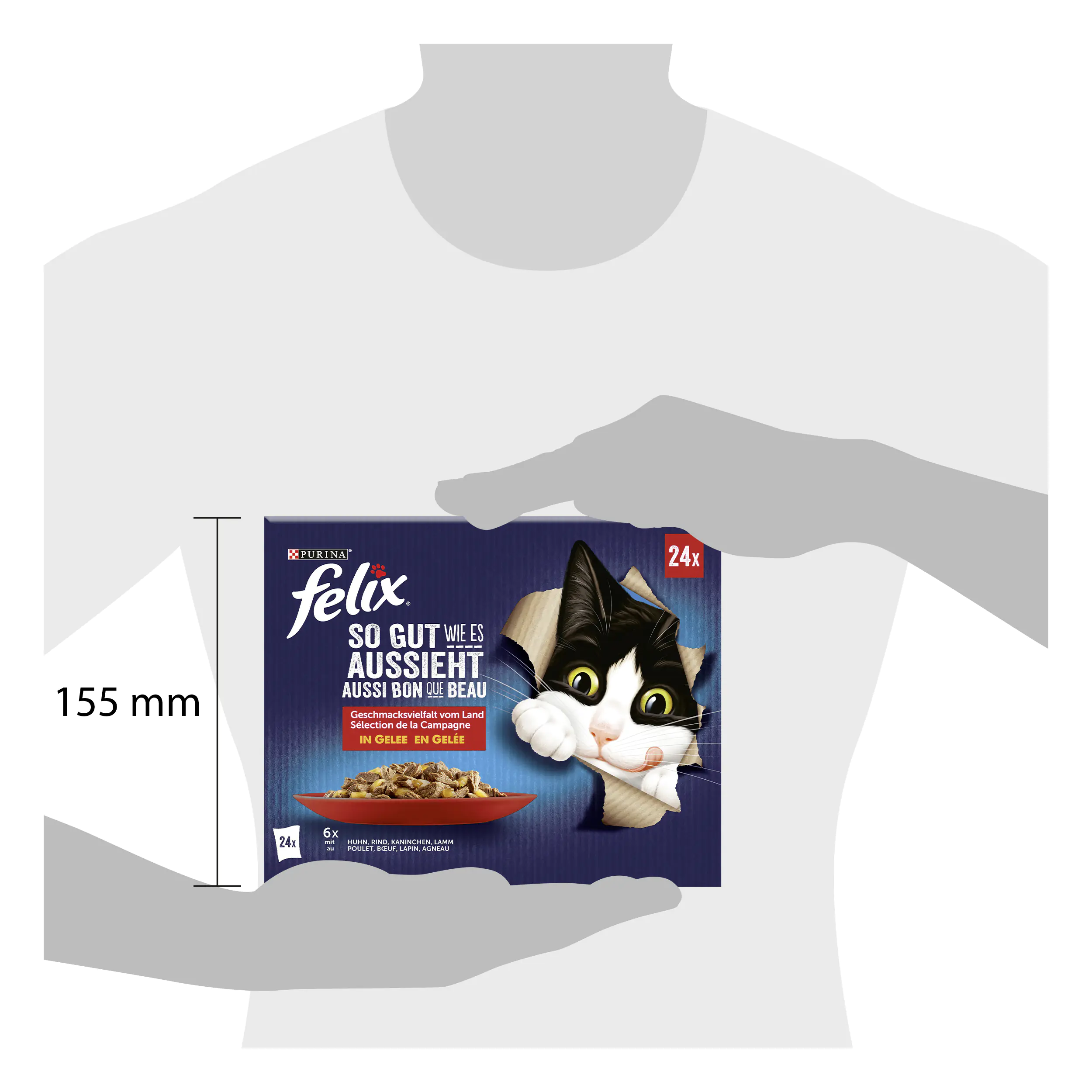 Felix So gut wie es aussieht in Gelee Geschmacksvielfalt vom Land 24x 85g Felix So gut wie es aussieht in Gelee Geschmacksvielfalt vom Land 24x 85g
