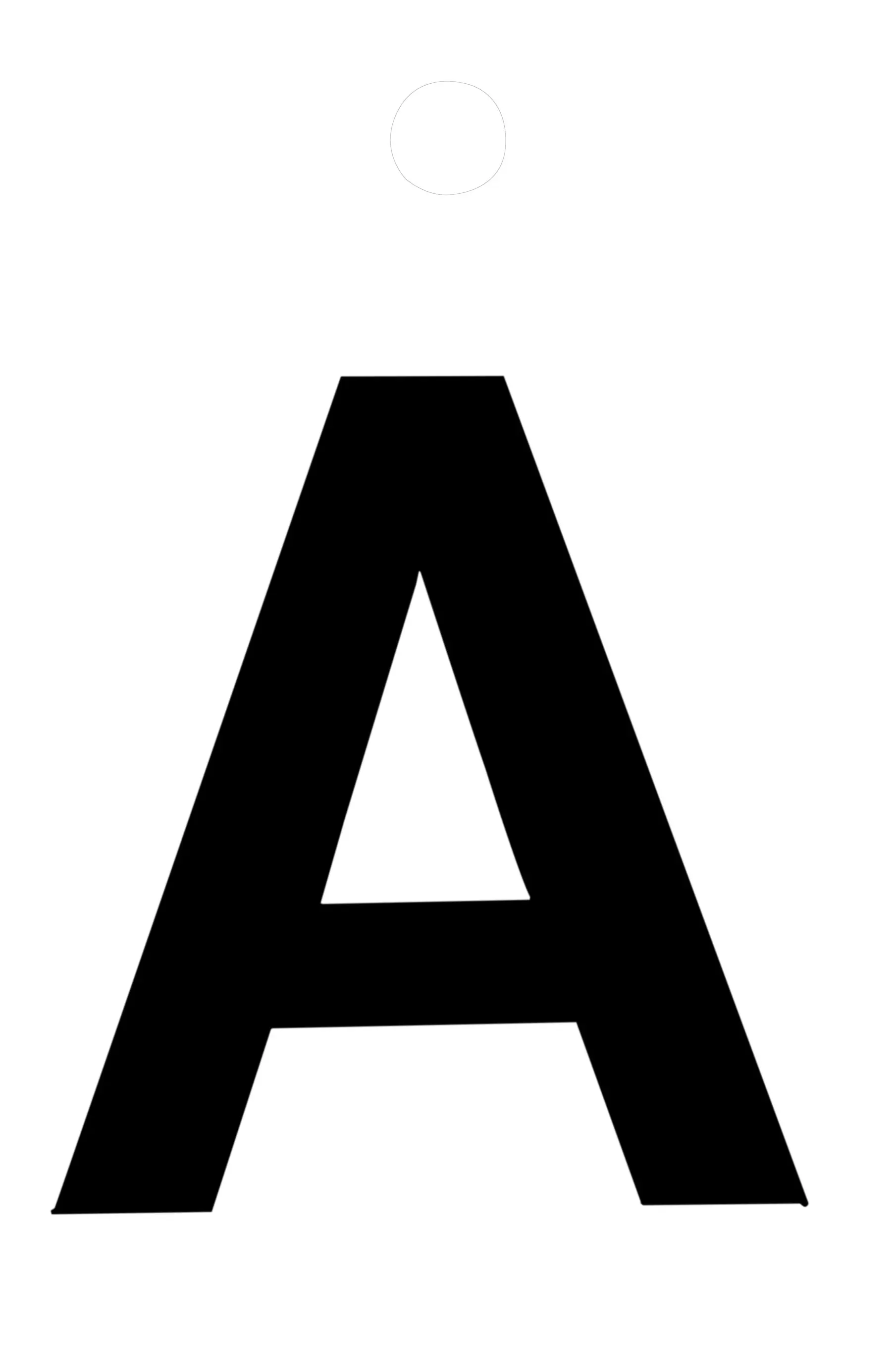 Conmetall Aufkleber Buchstabe A PVC 3,5 x 3,5 cm schwarz