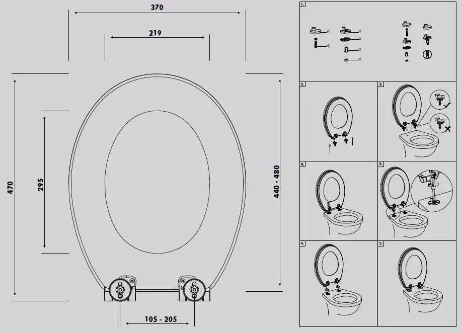 Primaster WC-Sitz mit Absenkautomatik Strawberry schwarz