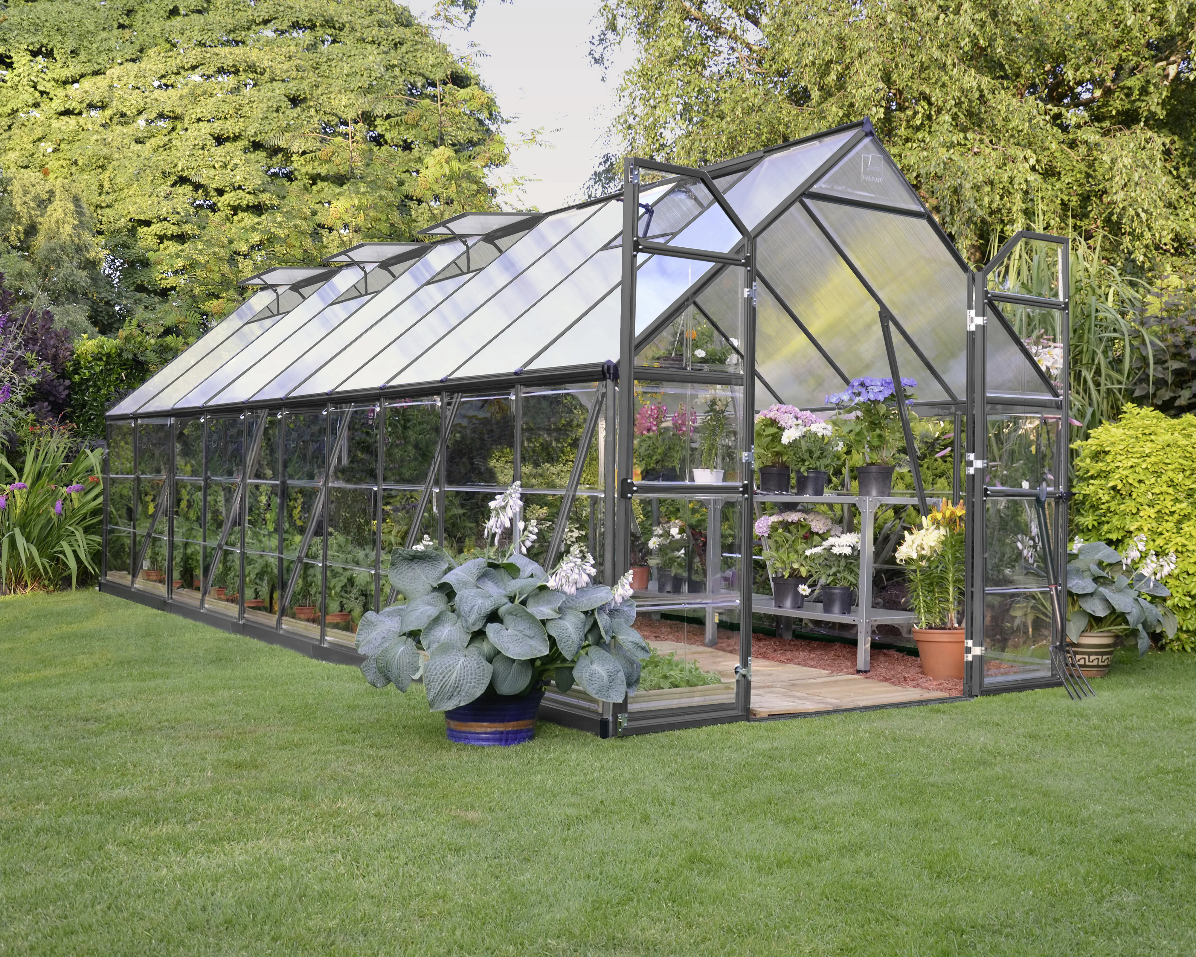 Canopia Gewächshaus Balance Alu grau 607 x 244 cm