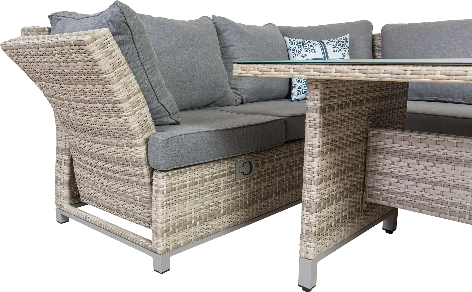 Primaster Dining Lounge Möbelset Tulum inkl. All-Wetter Kissen, 3-in-1