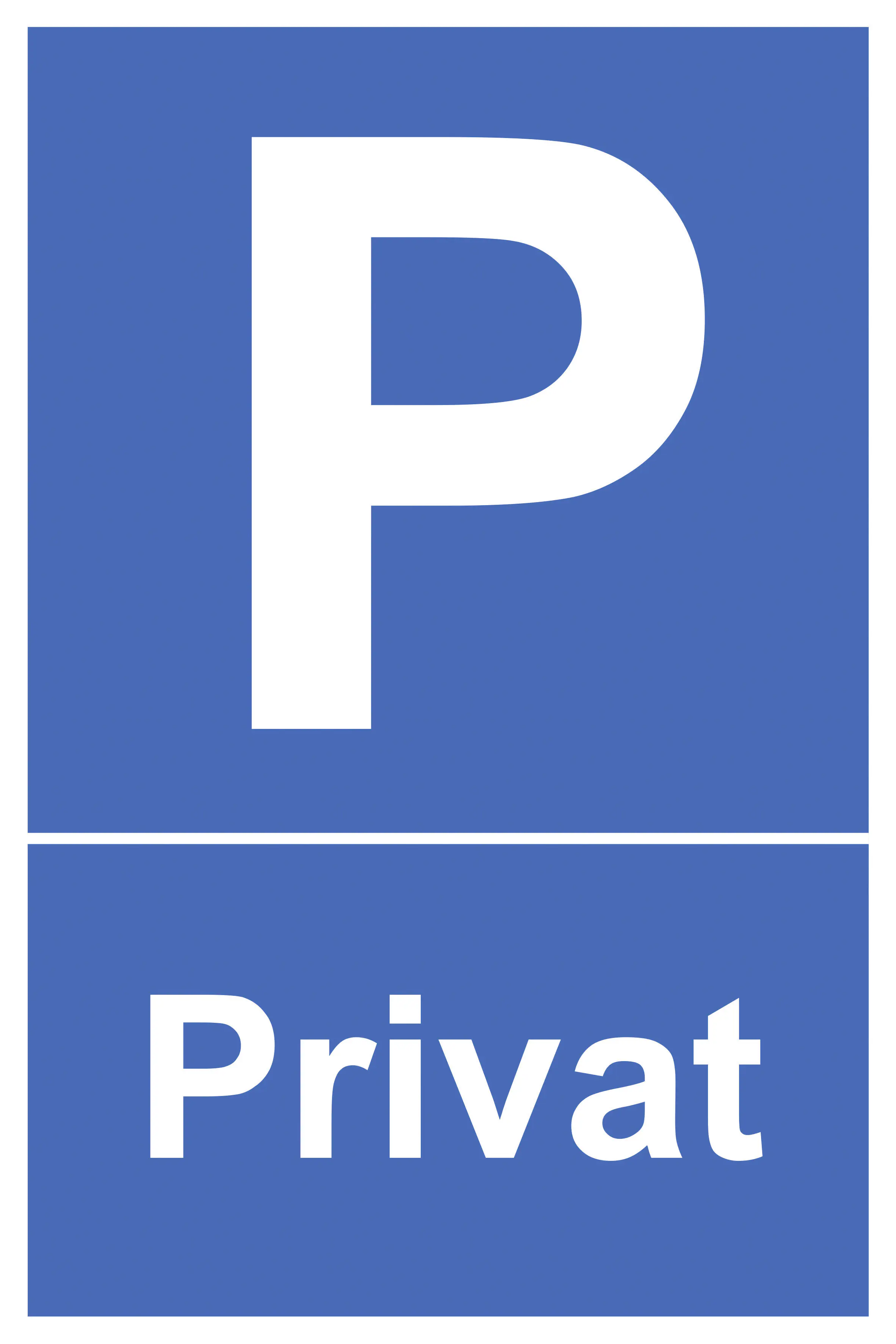 Conmetall Hinweisschild P-Privat 200 x 300 mm