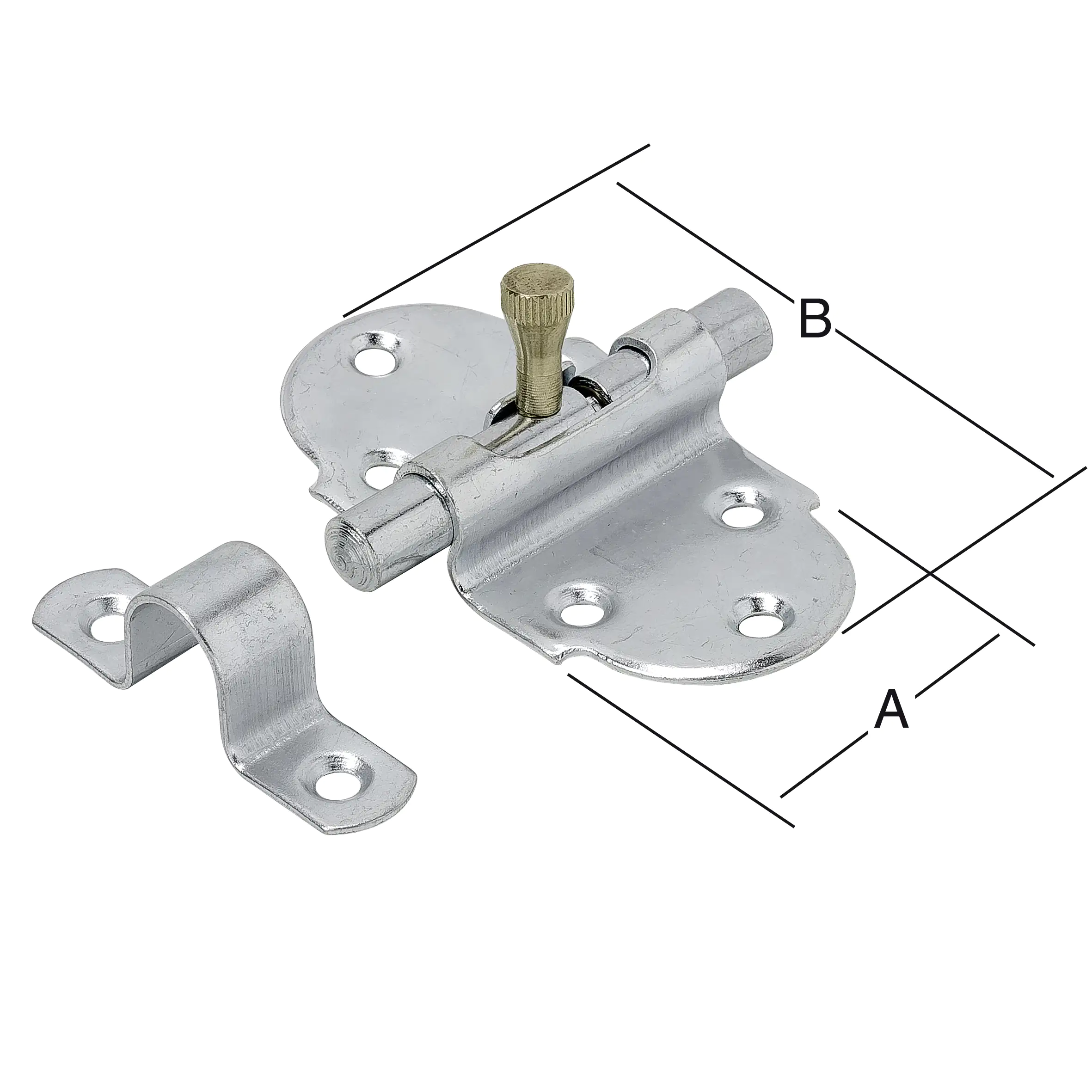 Vormann Feder-Grendelriegel verzinkt 40 x 82 mm