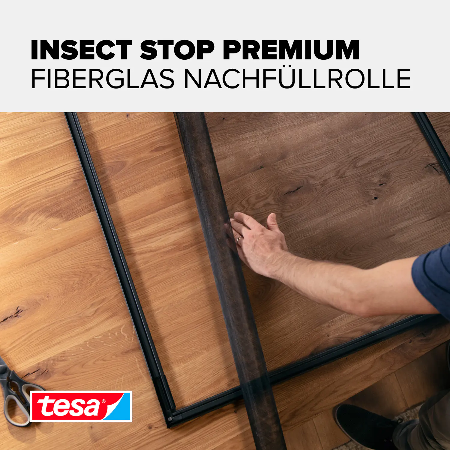 tesa Insektenschutz-Gitter Ersatzarolle anthrazit 120 x 250 cm