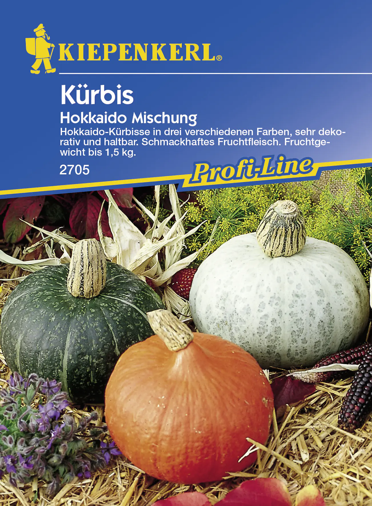 Kiepenkerl Kürbis Hokkaido Mischung Inhalt reicht für ca. 7 Pflanzen