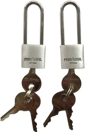 Primaster Vorhängeschlösser Aluminium 55 mm inkl. 6 Schlüssel