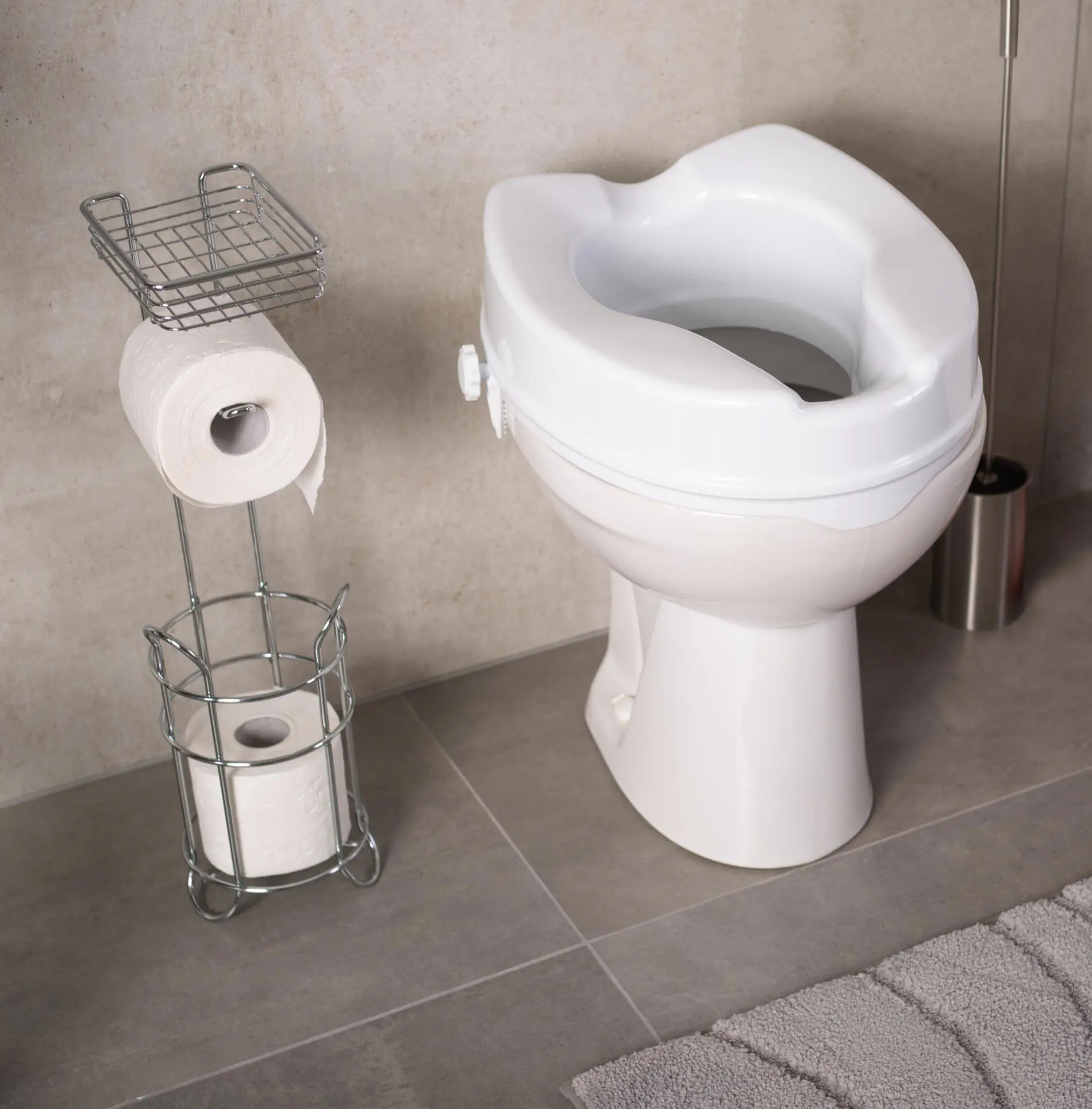 Ridder WC-Sitzerhöhung Sam ca. 10 cm, weiß, ohne Deckel, PP